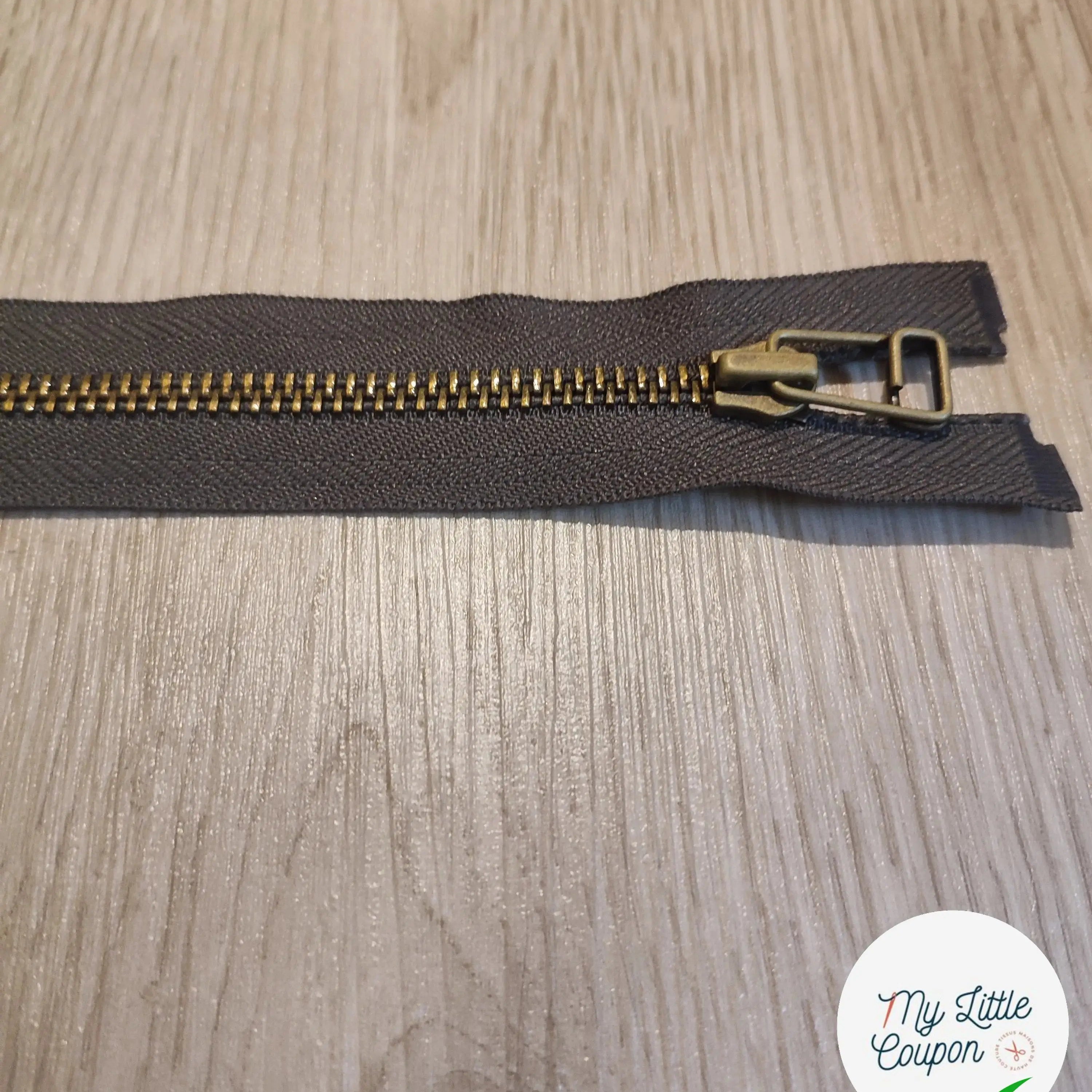 FERMETURE RIRI METAL SÉPARABLE 90CM VERT FONCÉ KAKI - My Little Coupon