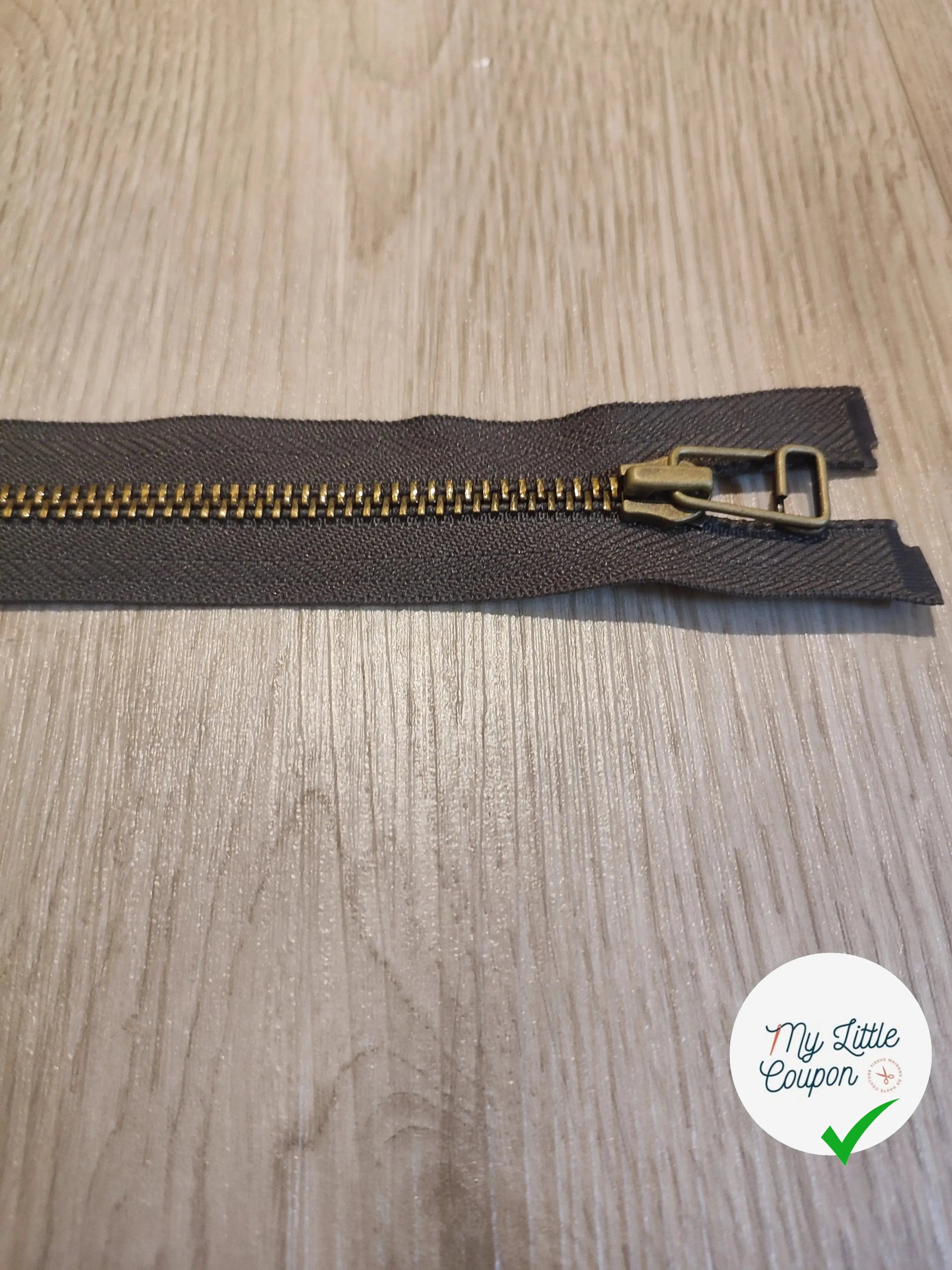 FERMETURE RIRI METAL SÉPARABLE 90CM VERT FONCÉ KAKI - My Little Coupon