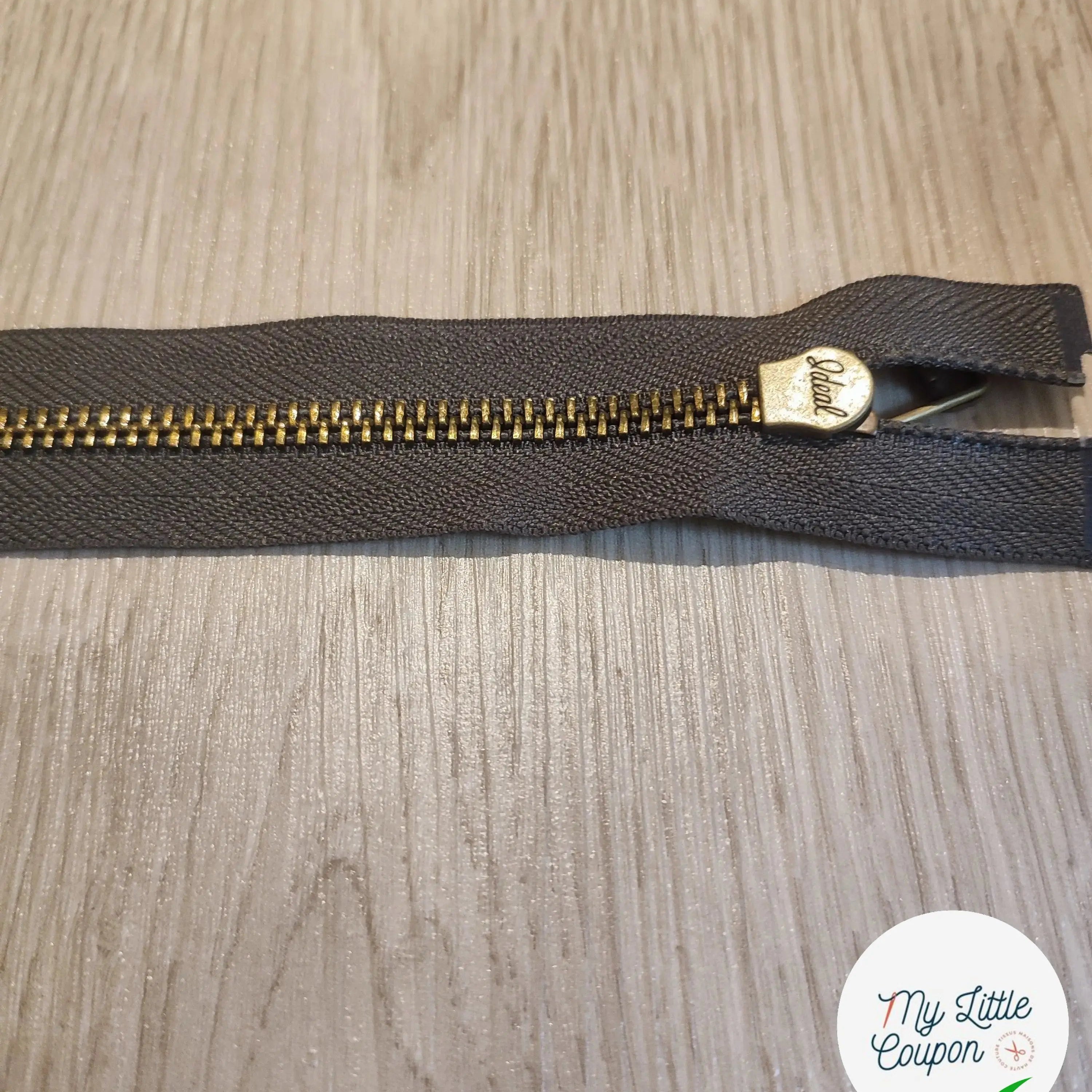 FERMETURE RIRI METAL SÉPARABLE 90CM VERT FONCÉ KAKI - My Little Coupon