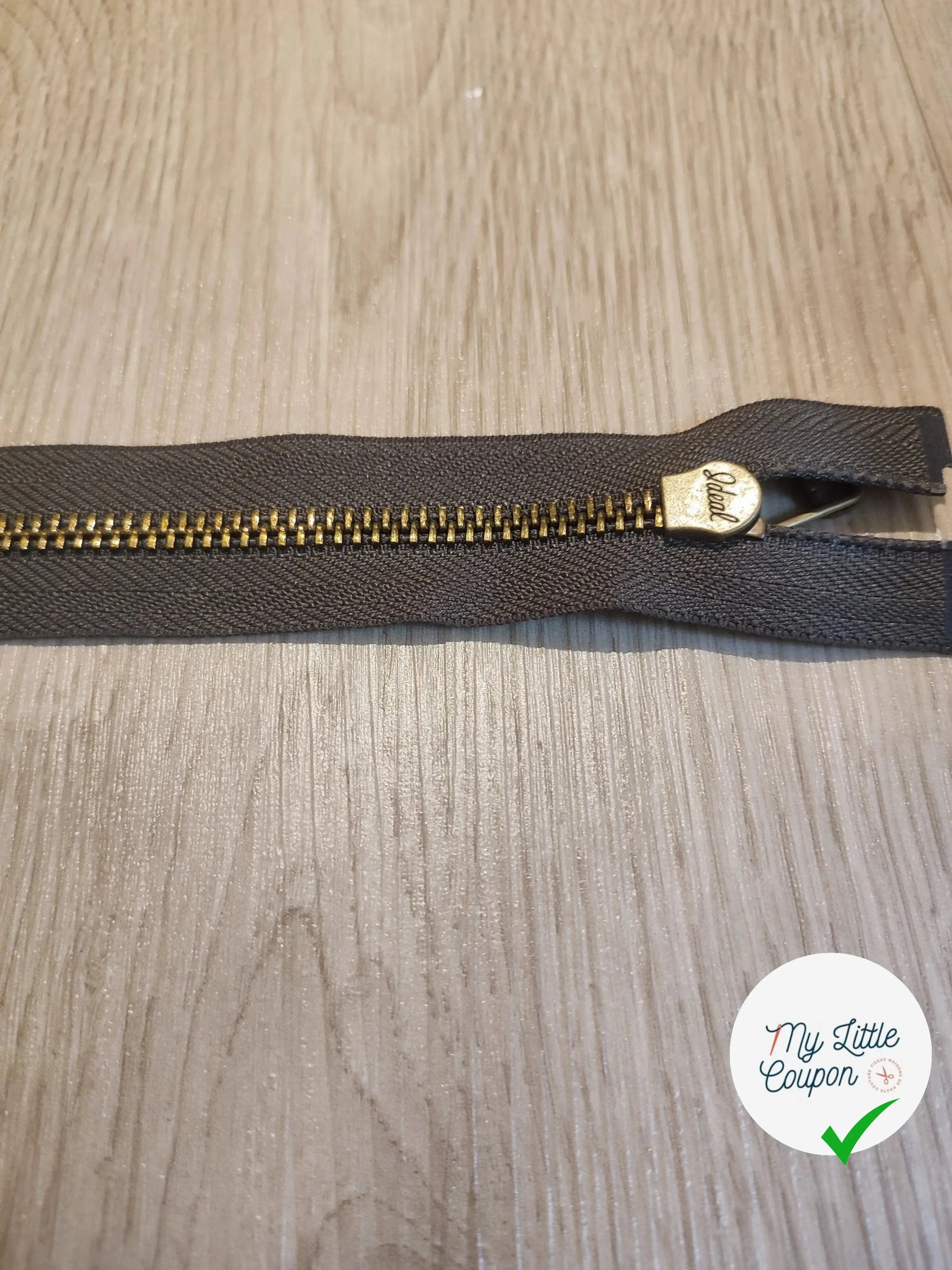 FERMETURE RIRI METAL SÉPARABLE 90CM VERT FONCÉ KAKI - My Little Coupon