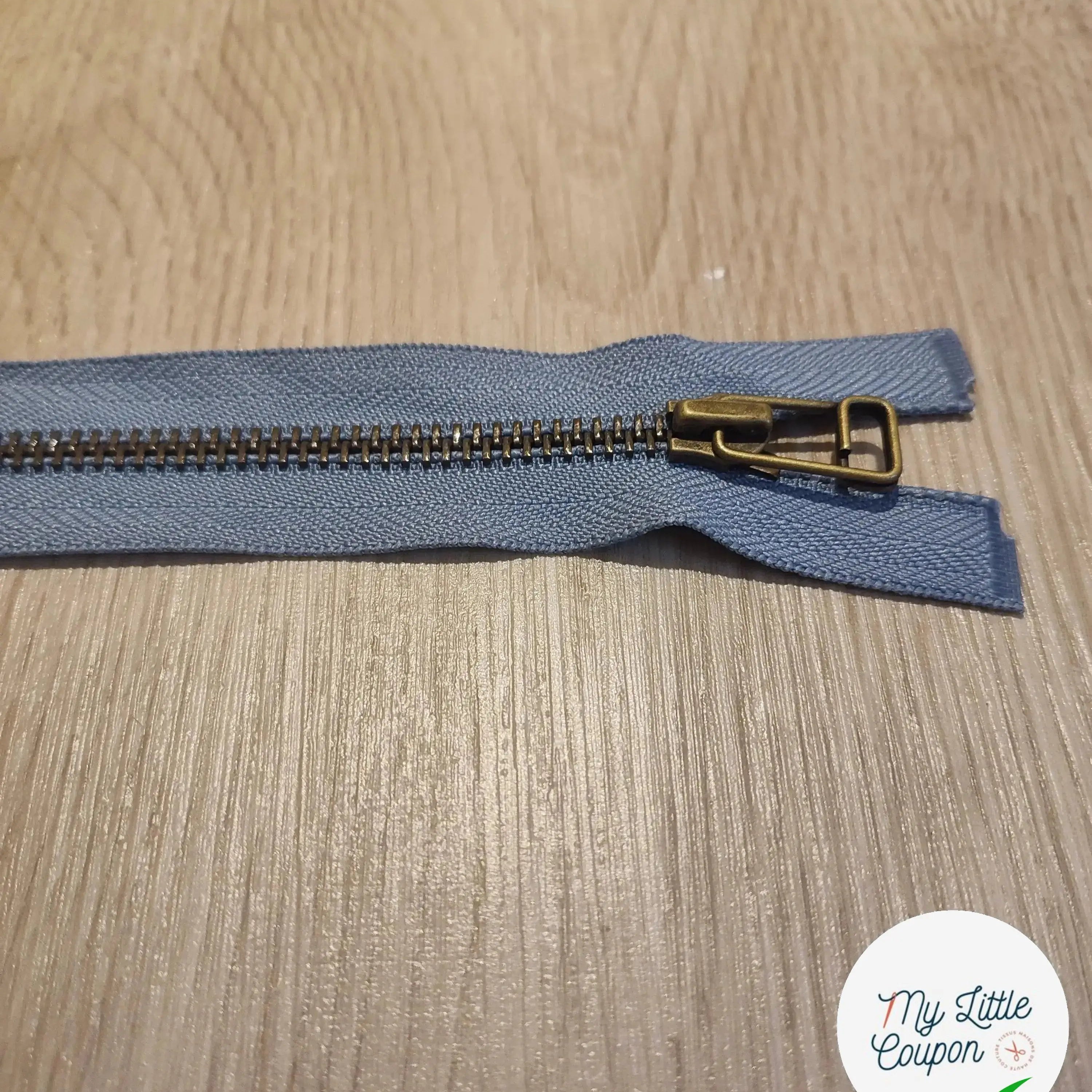 FERMETURE RIRI METAL SÉPARABLE 90CM BLEU - My Little Coupon