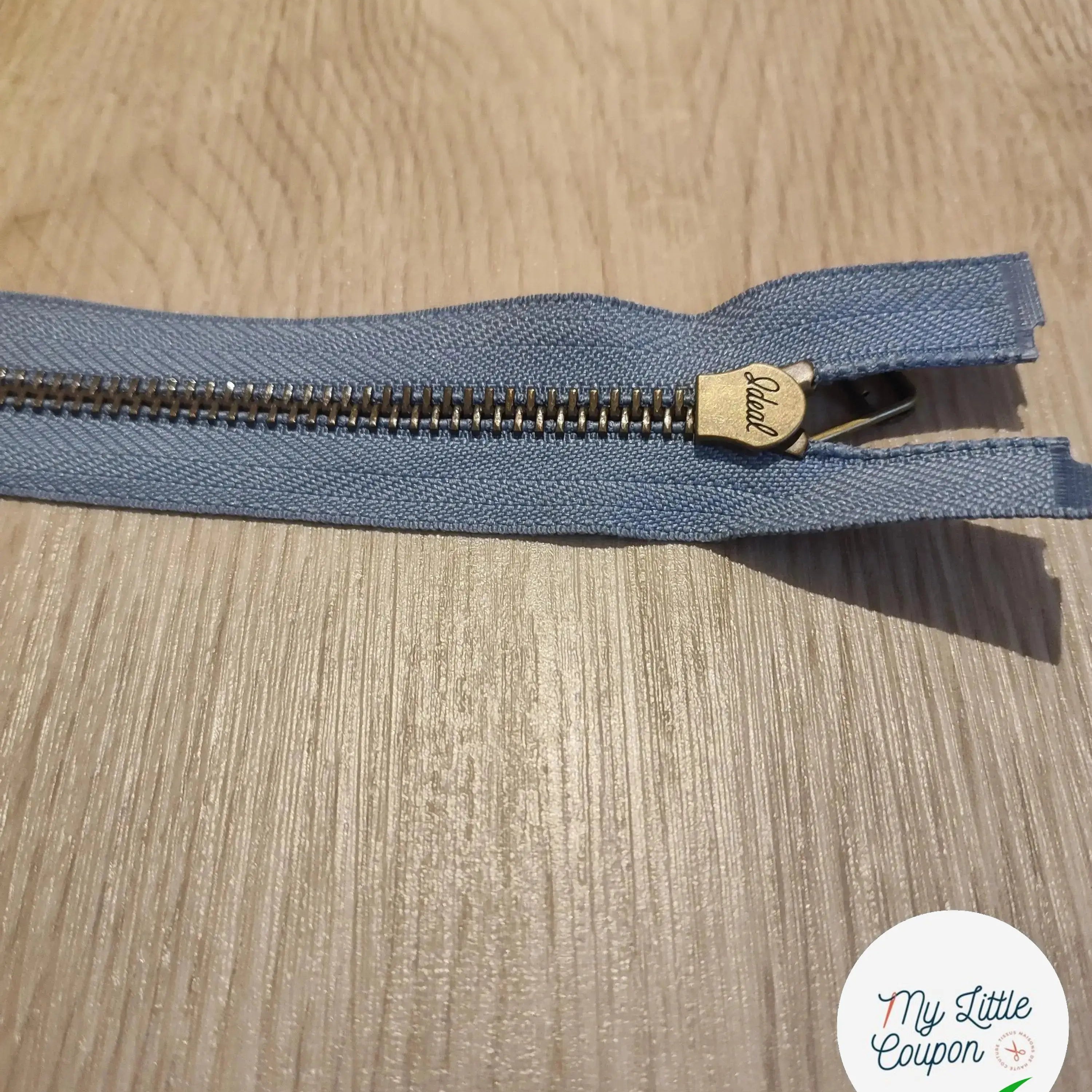 FERMETURE RIRI METAL SÉPARABLE 90CM BLEU - My Little Coupon
