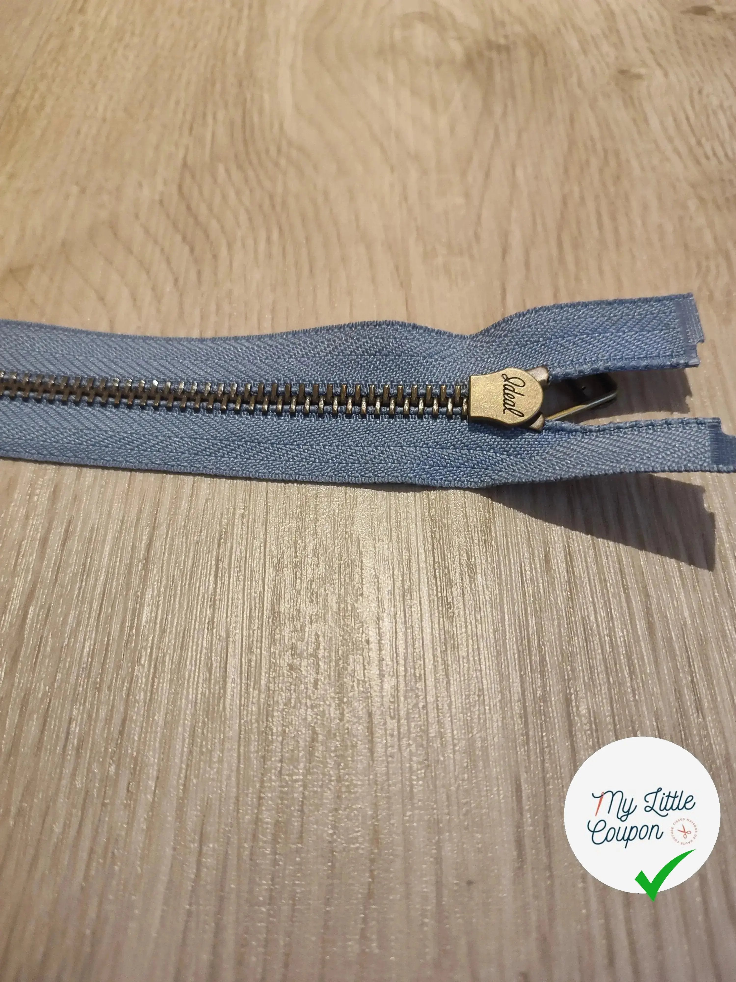 FERMETURE RIRI METAL SÉPARABLE 90CM BLEU - My Little Coupon