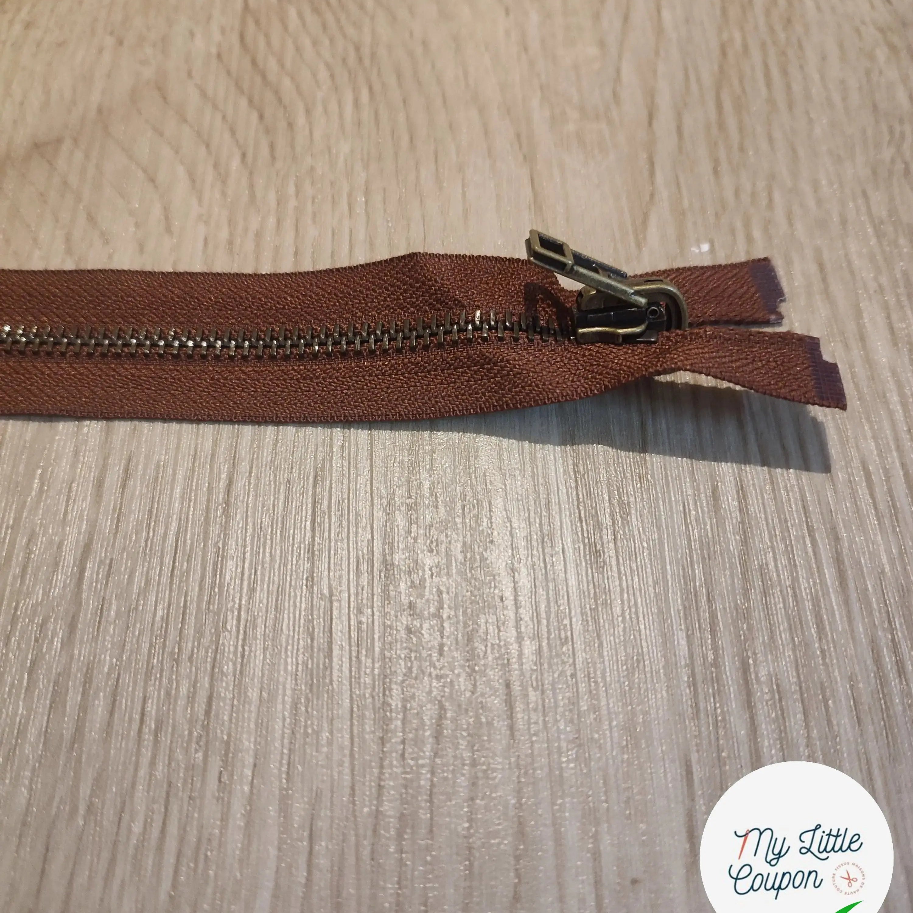 (Copie) FERMETURE RIRI METAL SÉPARABLE RÉVERSIBLE 90CM MARRON - My Little Coupon