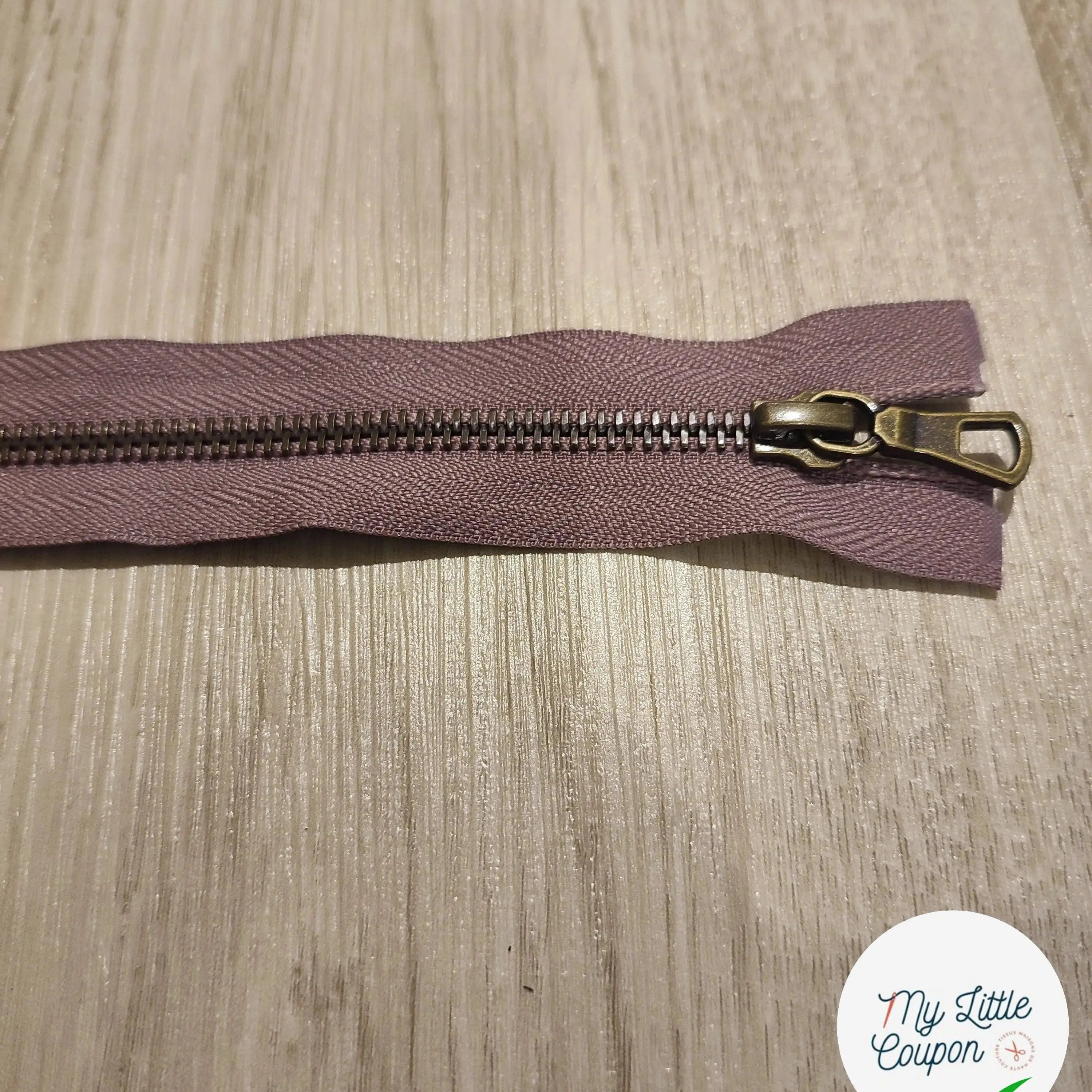 FERMETURE RIRI METAL SÉPARABLE 60CM VIOLET LAVANDE - My Little Coupon