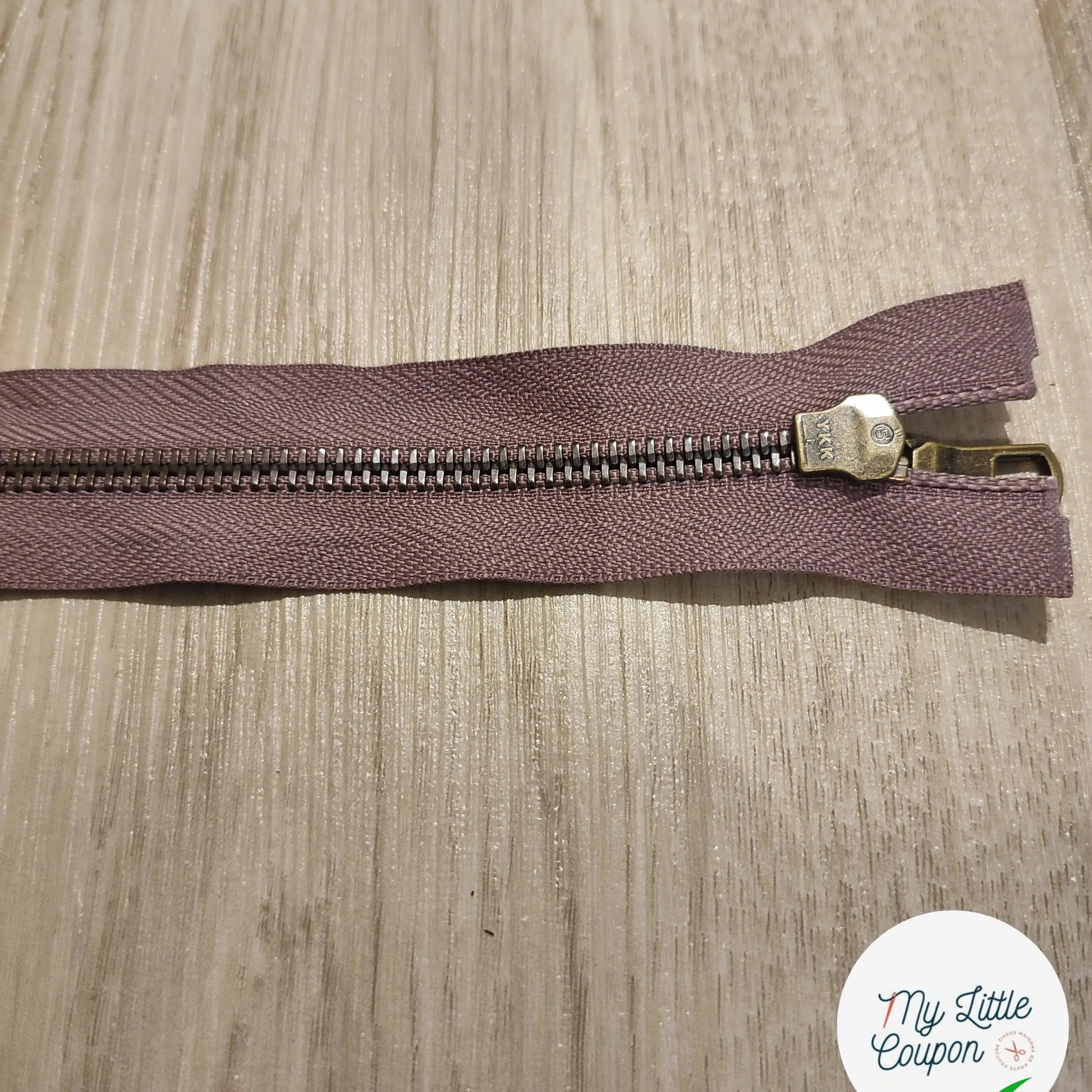 FERMETURE RIRI METAL SÉPARABLE 60CM VIOLET LAVANDE - My Little Coupon