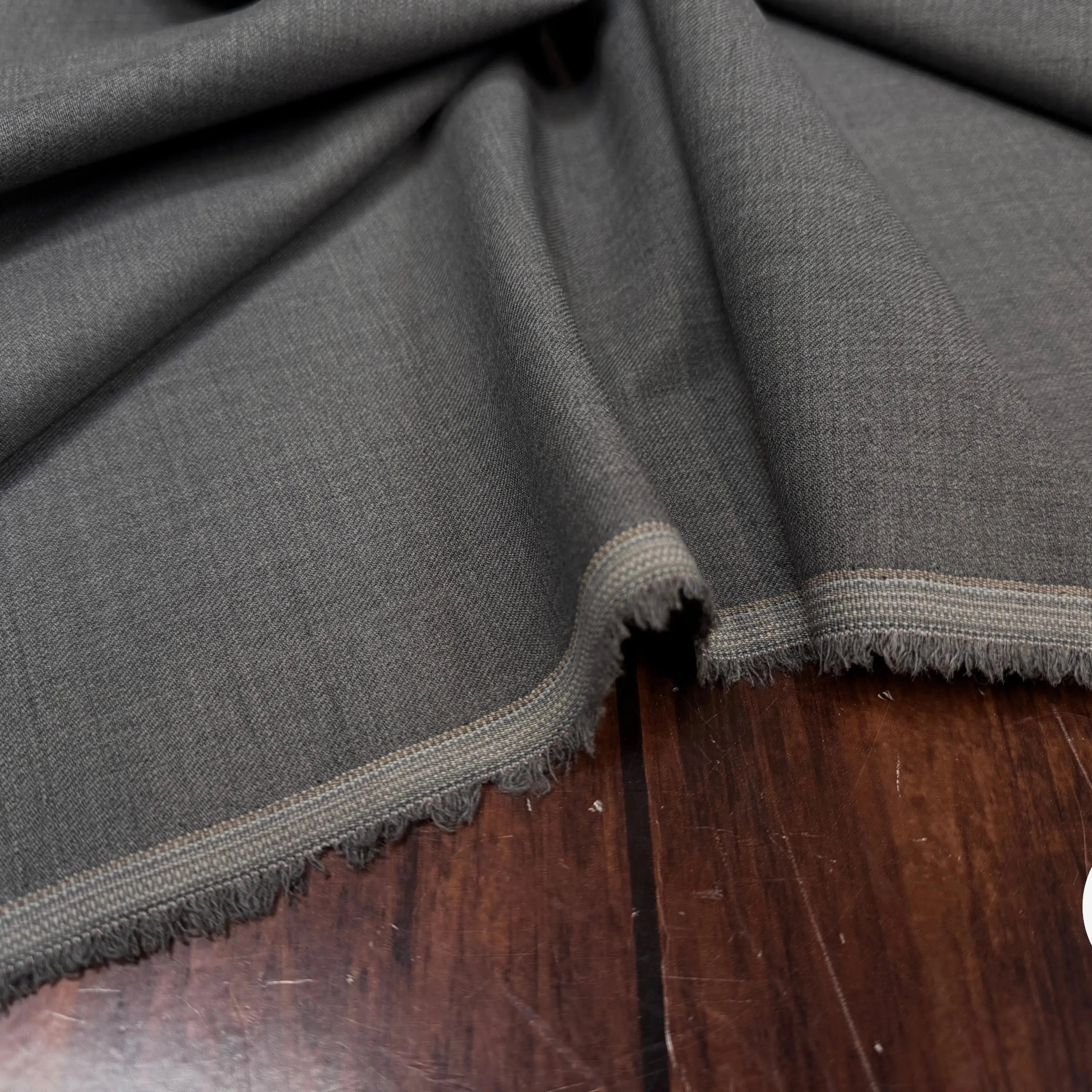 DRAPERIE SERGÉE SUPER 100 GRIS CARREMAN STRETCH - My Little Coupon