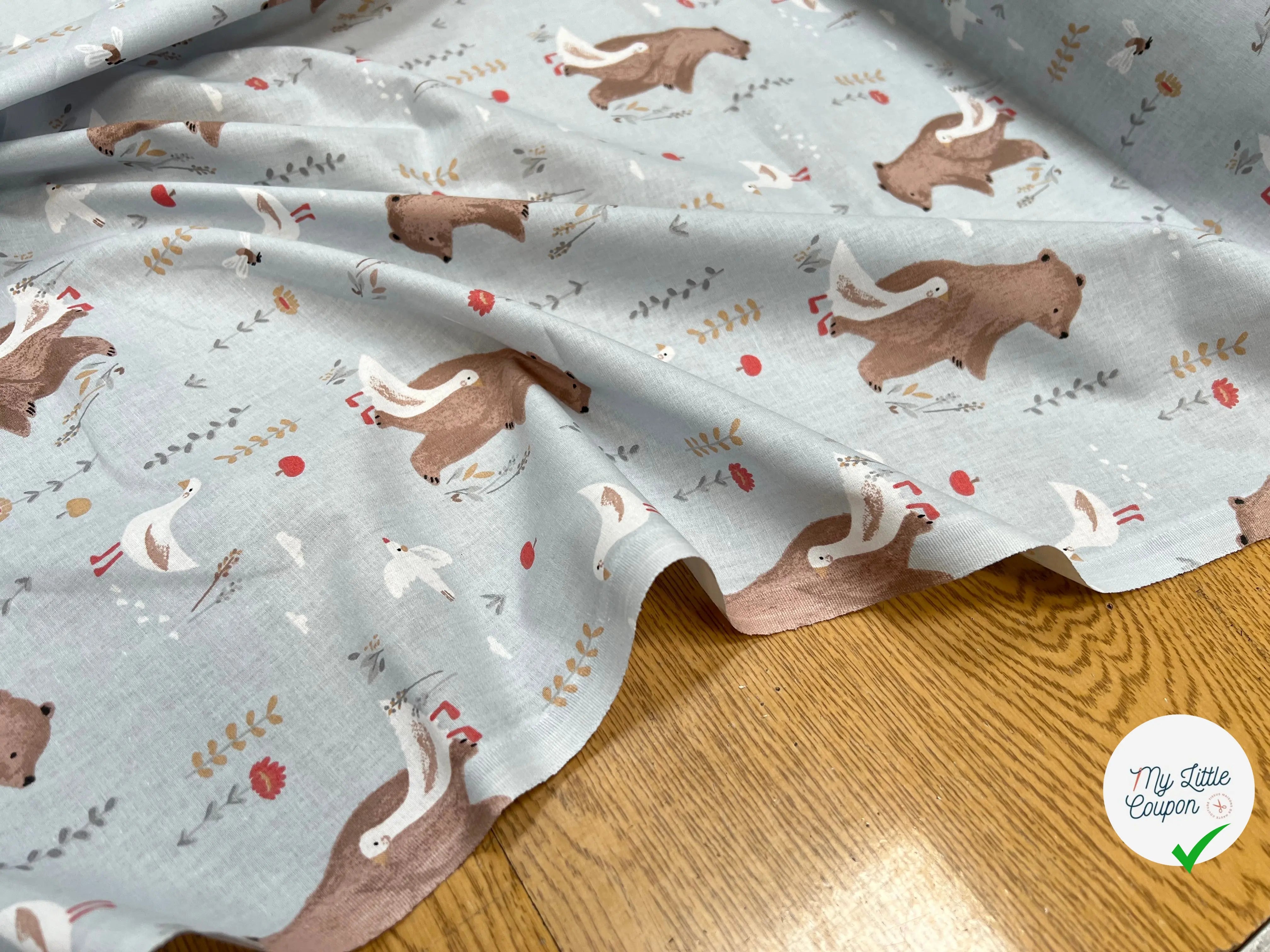 Coton Imprimé NOMINOE Vert / Marron - My Little Coupon