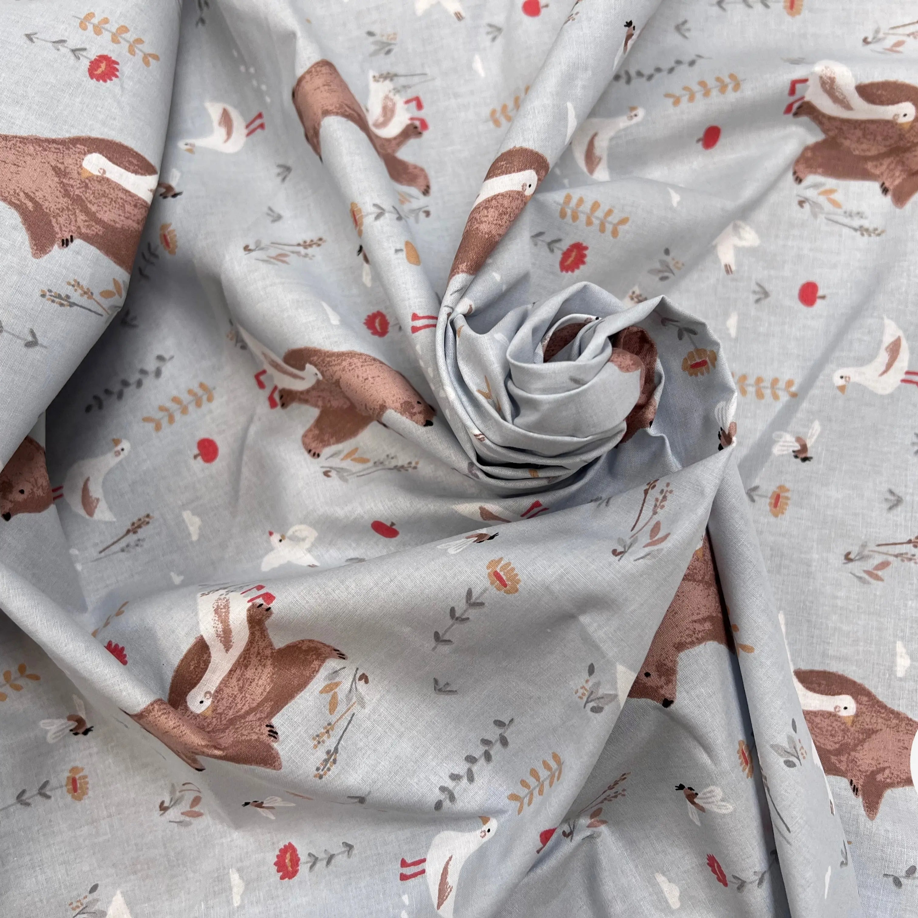 Coton Imprimé NOMINOE Vert / Marron - My Little Coupon