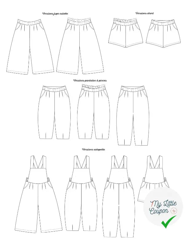 Coucou la jupe-culotte, pantalon & salopette | Du 3 au 12 ans MLC INTERN