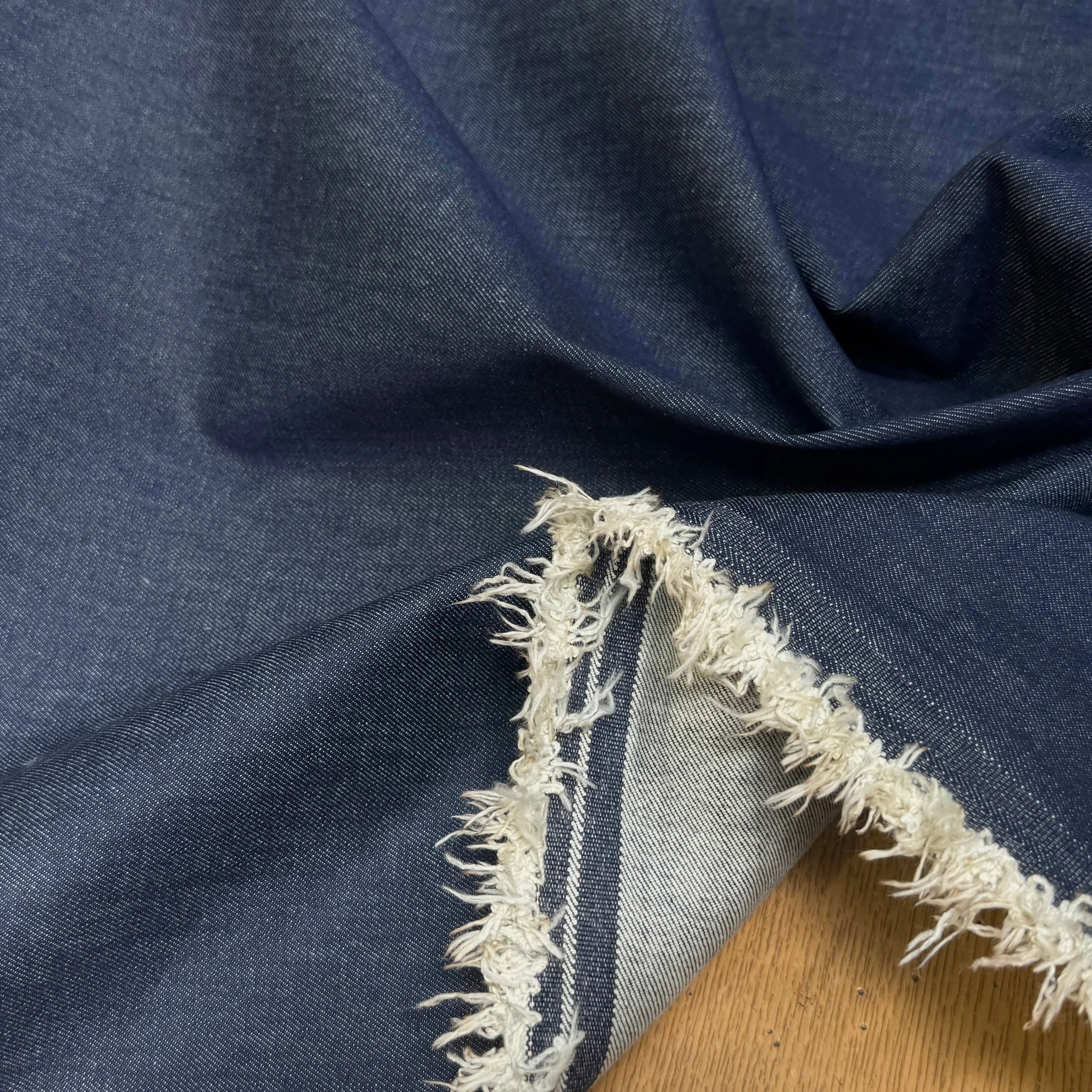 DENIM 97% COTON STRETCH MARINE/SIOUX - My Little Coupon