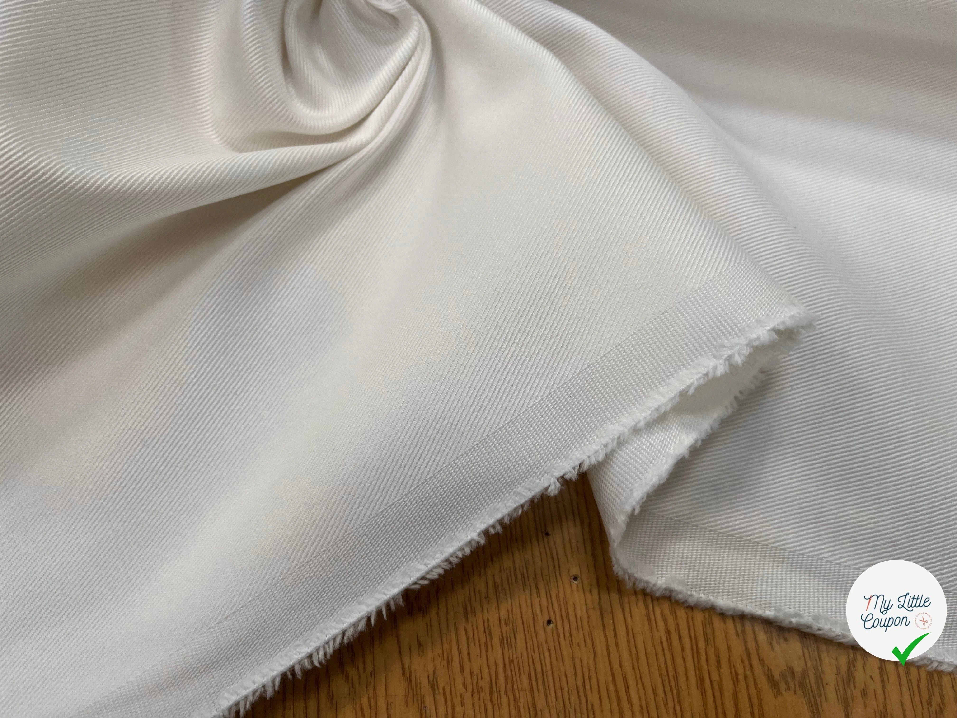 LIGHTLY DISTRESSED WHITE DENIM 145CM - My Little Coupon