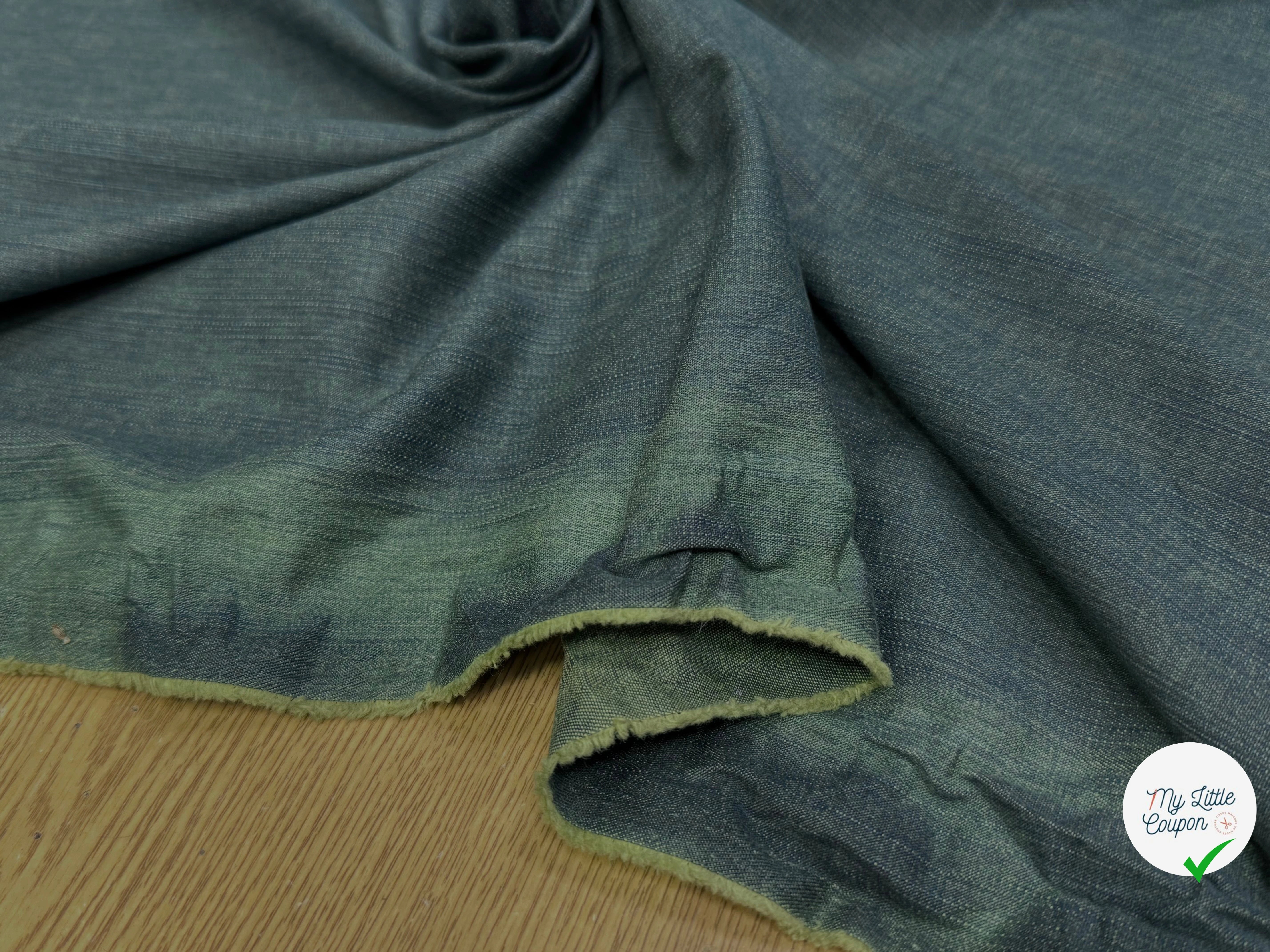 DENIM BLEU VERT COUTURE SUPERBE TENUE - My Little Coupon