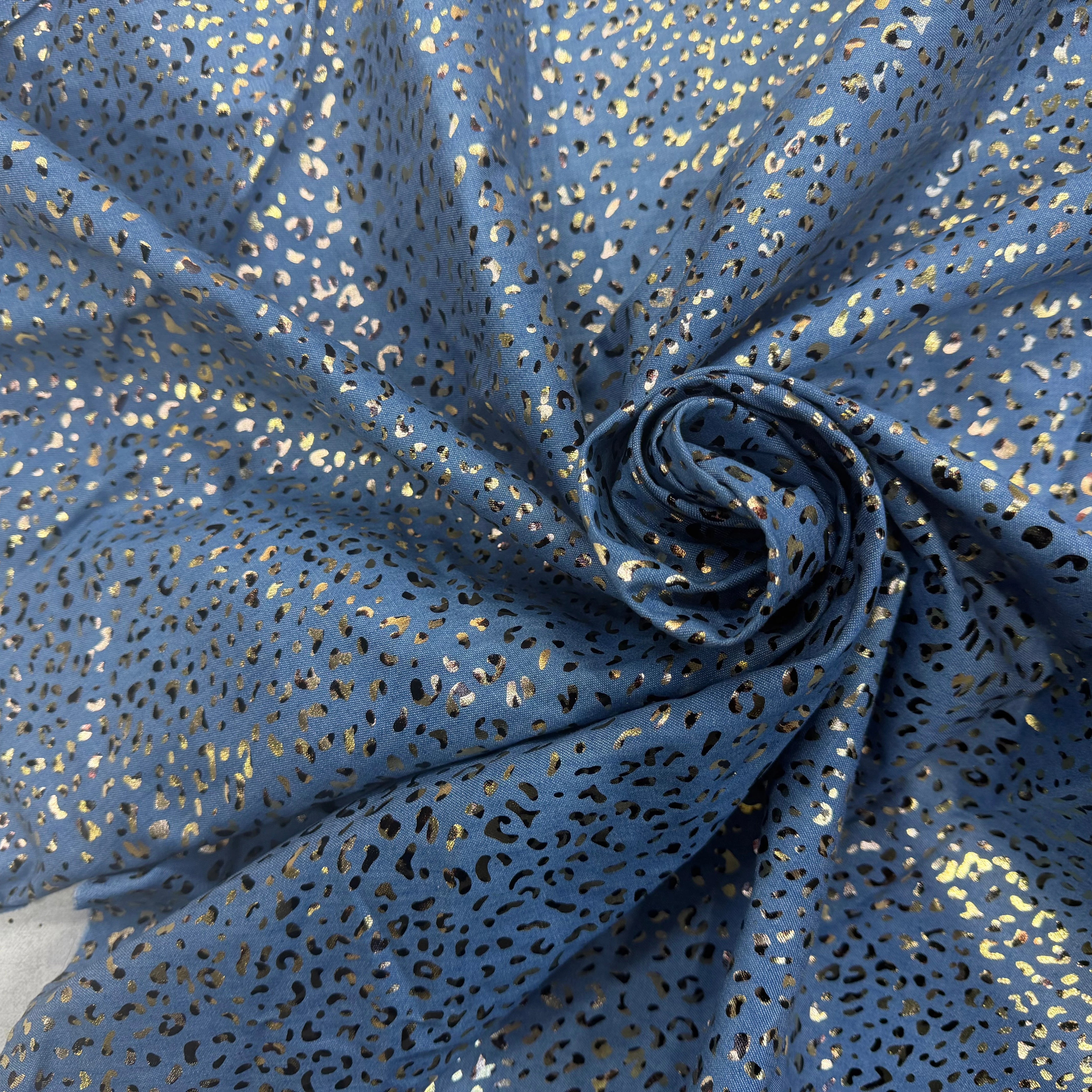 DENIM COTON FOIL LEOPARD 1 - My Little Coupon