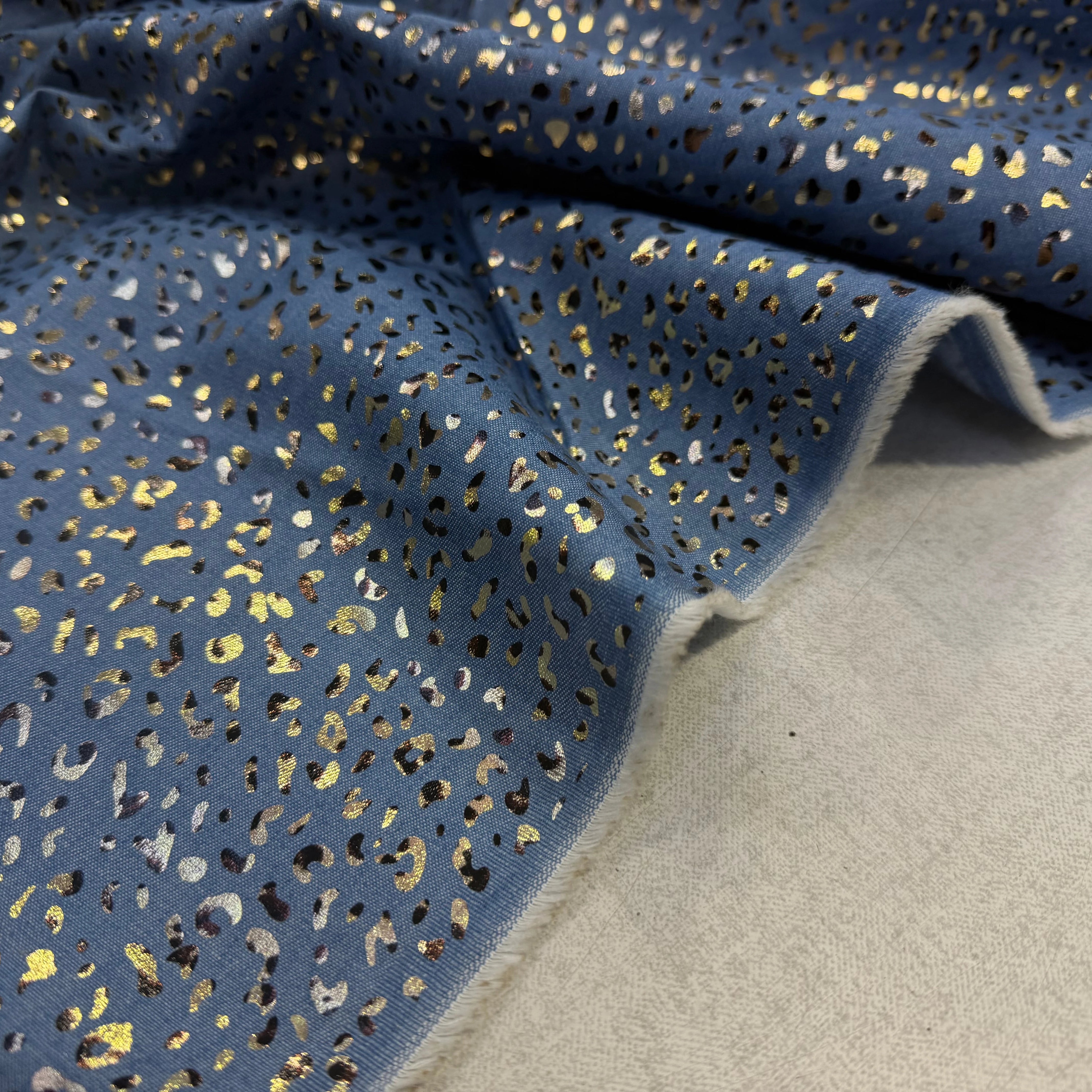 DENIM COTON FOIL LEOPARD 1 - My Little Coupon