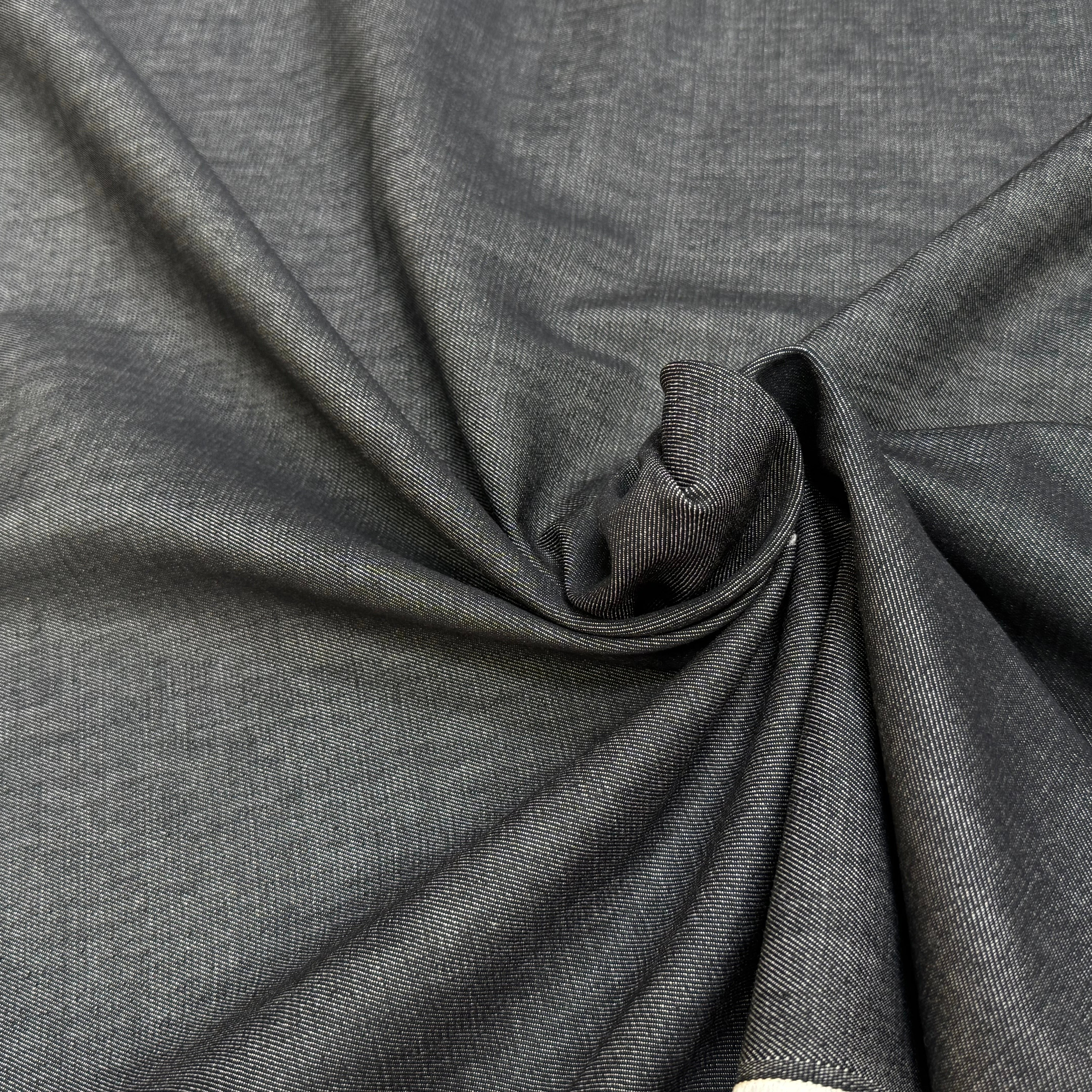 DENIM COTON LÉGÈREMENT STRETCH UNIVERSE/ANTRACITE 99% COTON - My Little Coupon