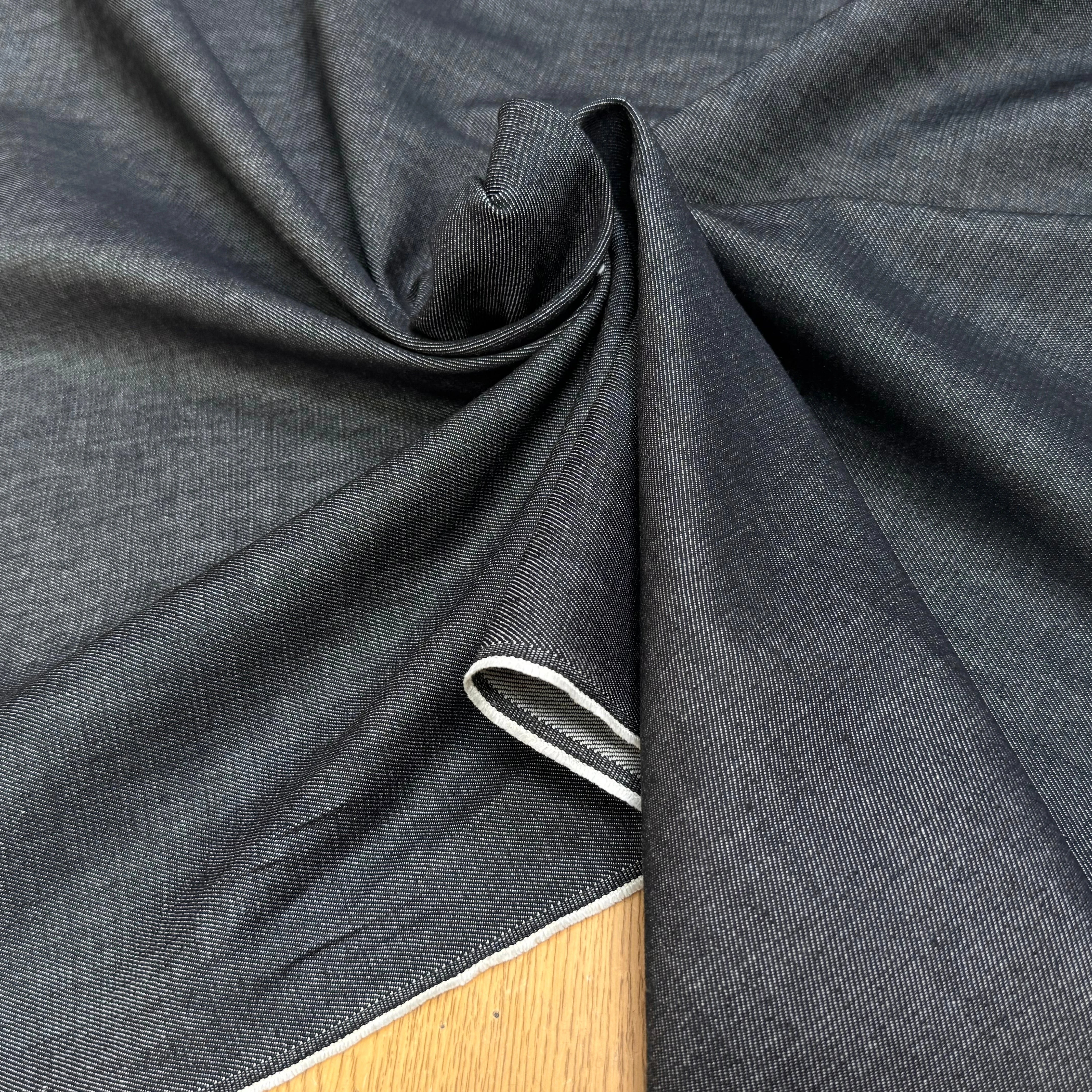 DENIM COTON LÉGÈREMENT STRETCH UNIVERSE/ANTRACITE 99% COTON - My Little Coupon