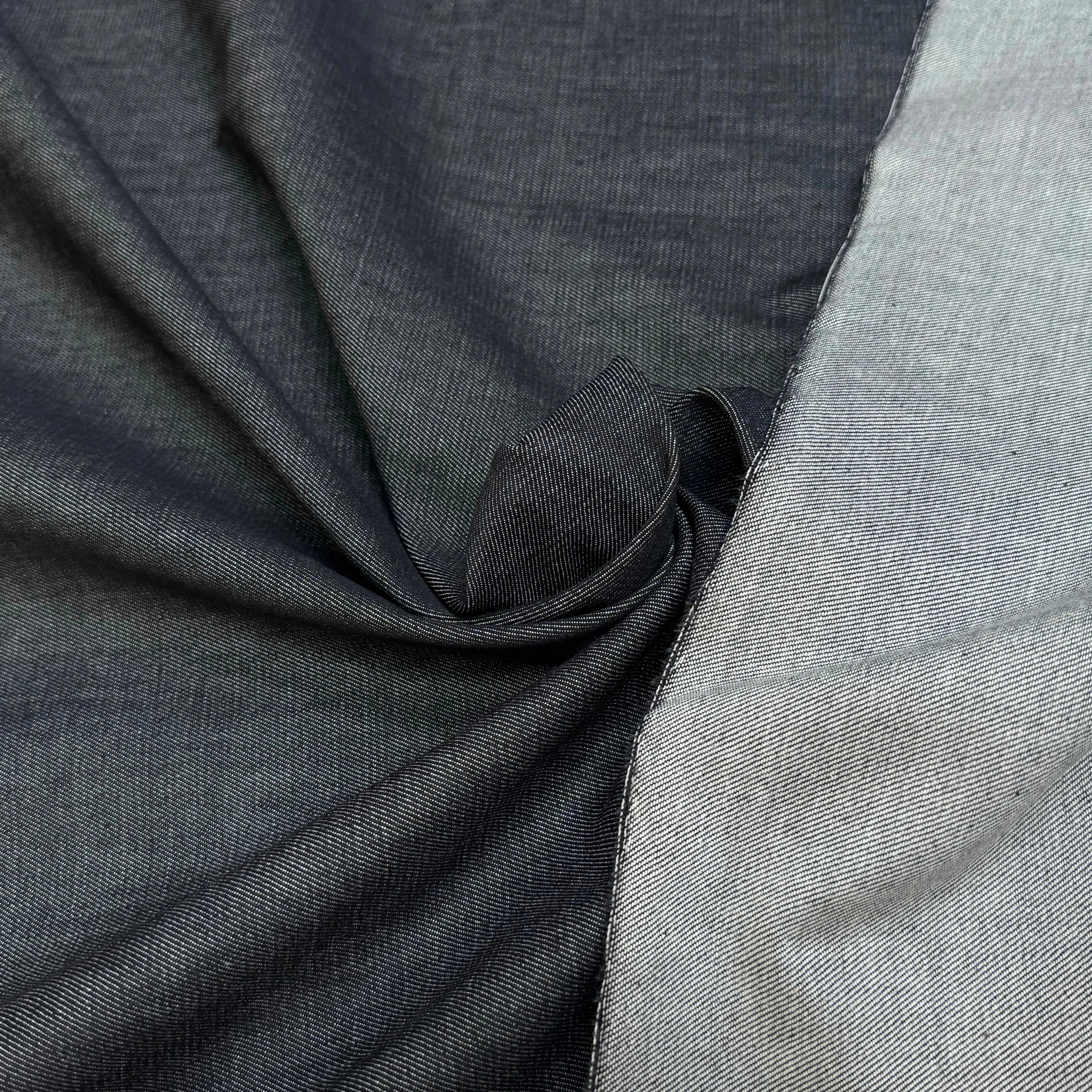 DENIM COTON LÉGÈREMENT STRETCH UNIVERSE/ANTRACITE 99% COTON - My Little Coupon
