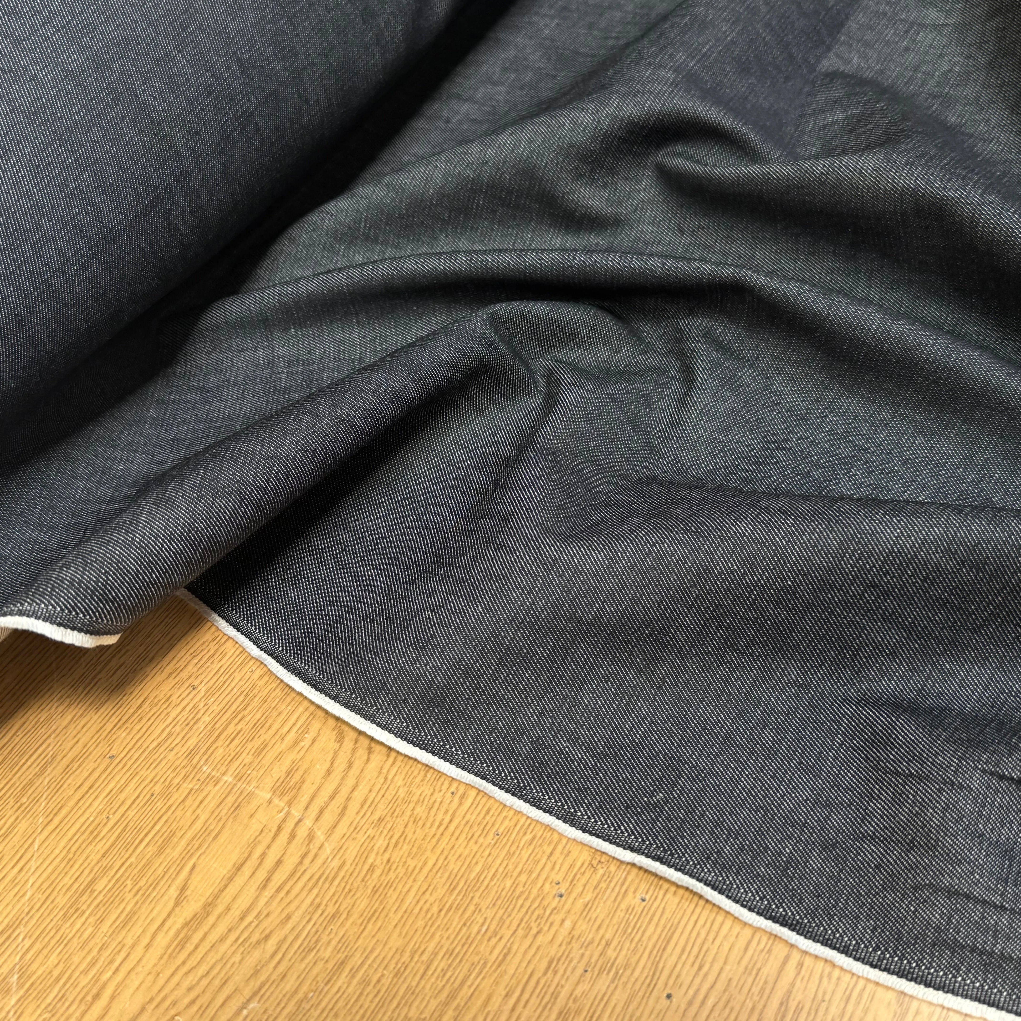DENIM COTON LÉGÈREMENT STRETCH UNIVERSE/ANTRACITE 99% COTON - My Little Coupon