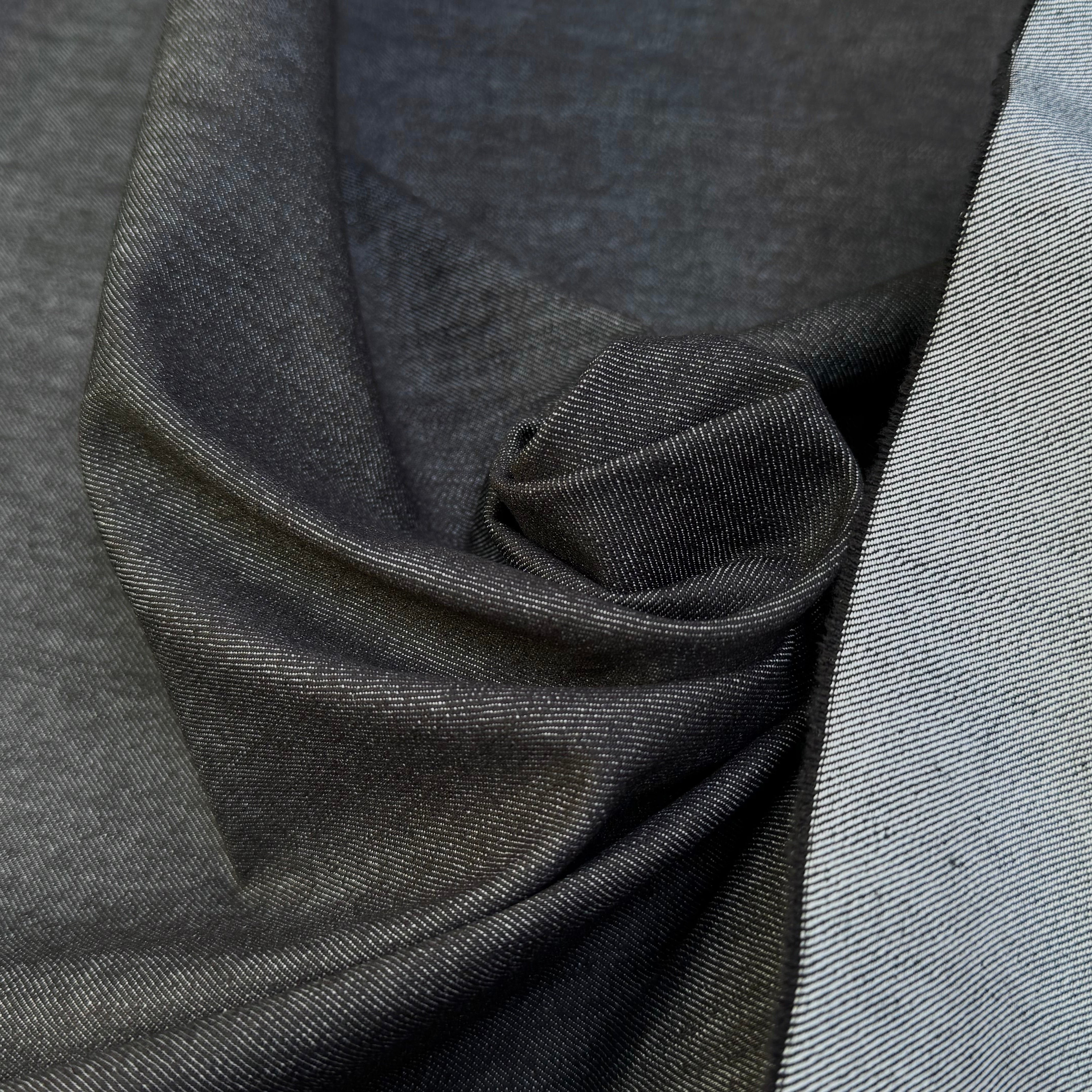 DENIM COTON NOIR ANTHRACITE LÉGÈREMENT STRETCH 78% COTON - My Little Coupon