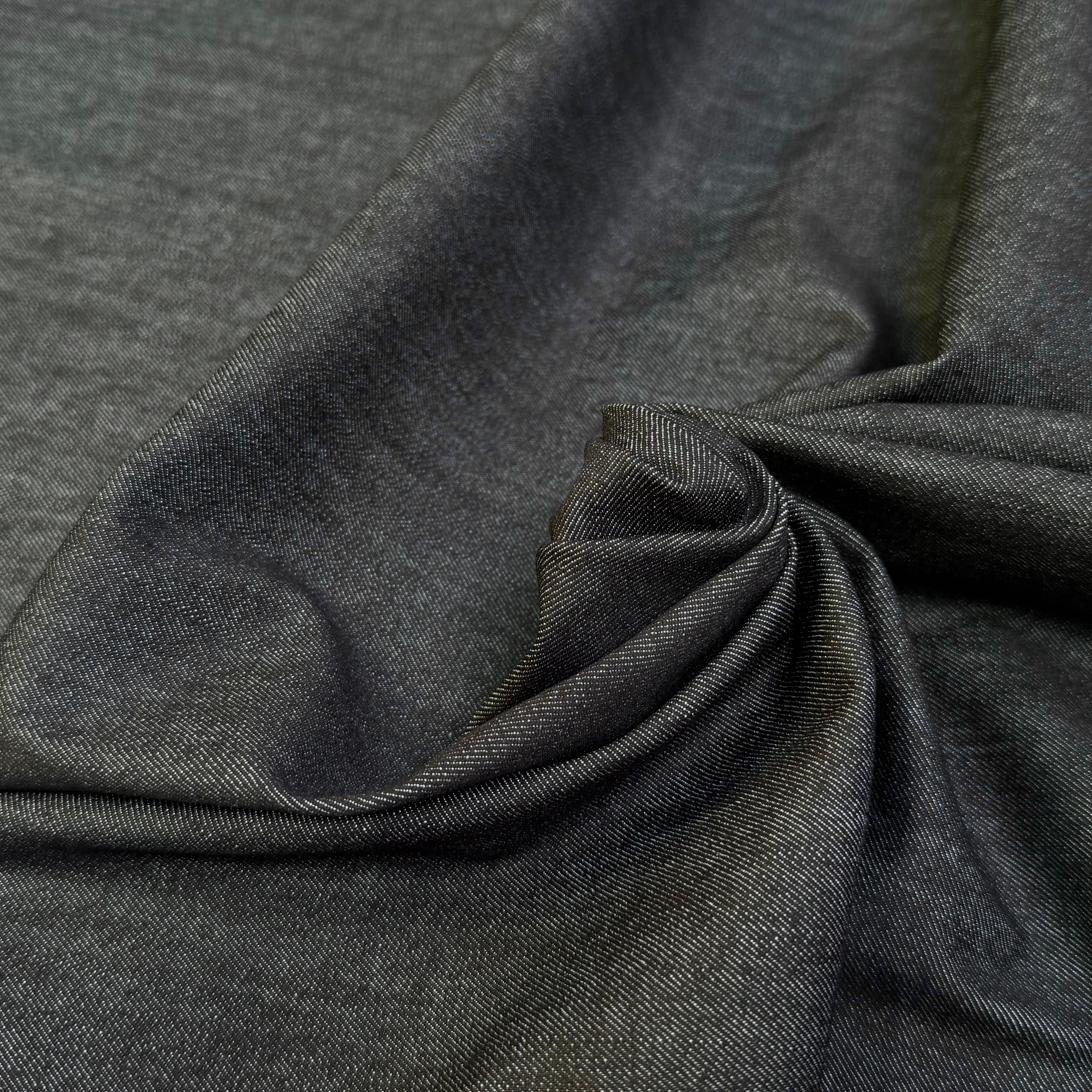 DENIM COTON NOIR ANTHRACITE LÉGÈREMENT STRETCH 78% COTON - My Little Coupon