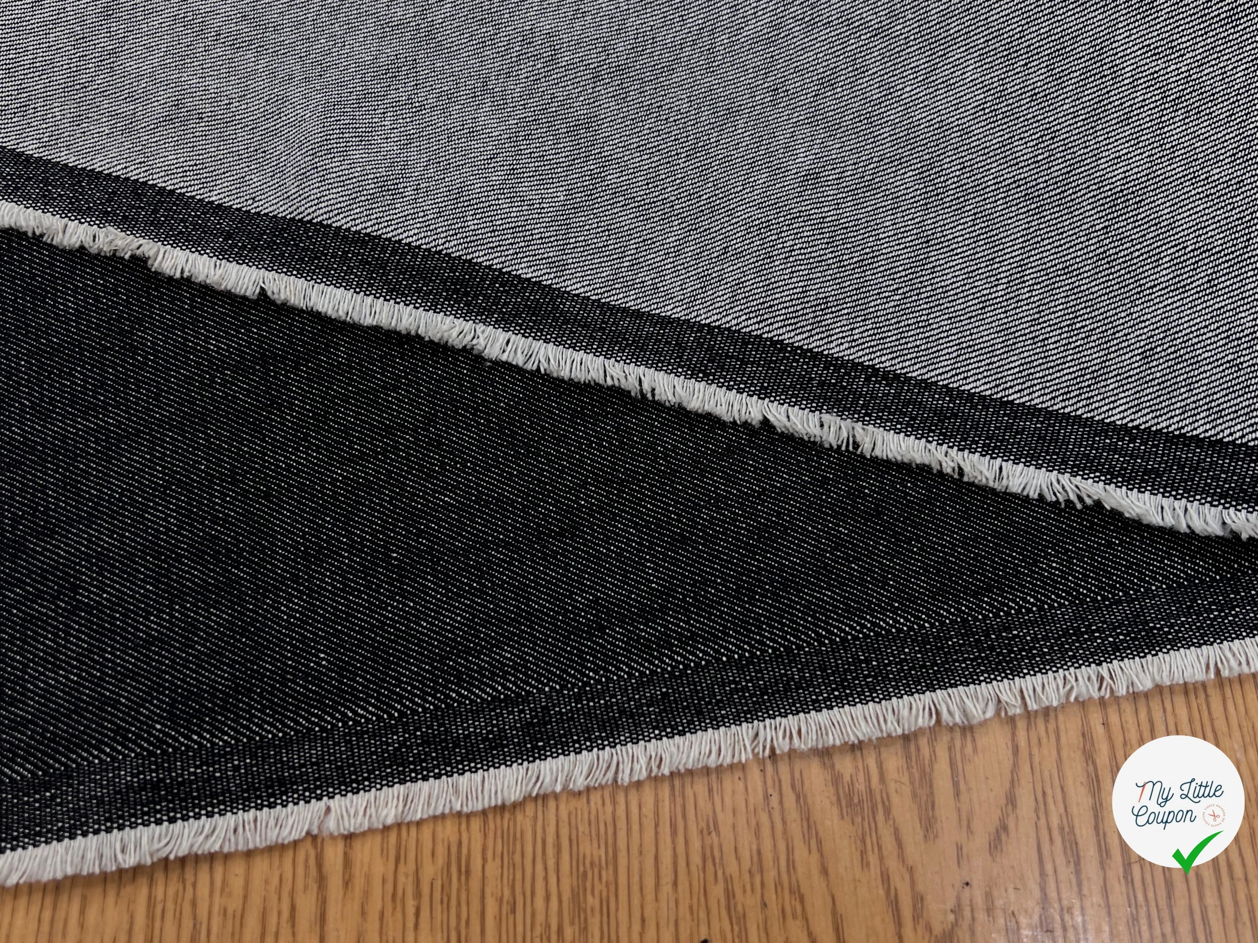 DENIM PRESTIGE SANMERO BLACK 100% COTON - My Little Coupon