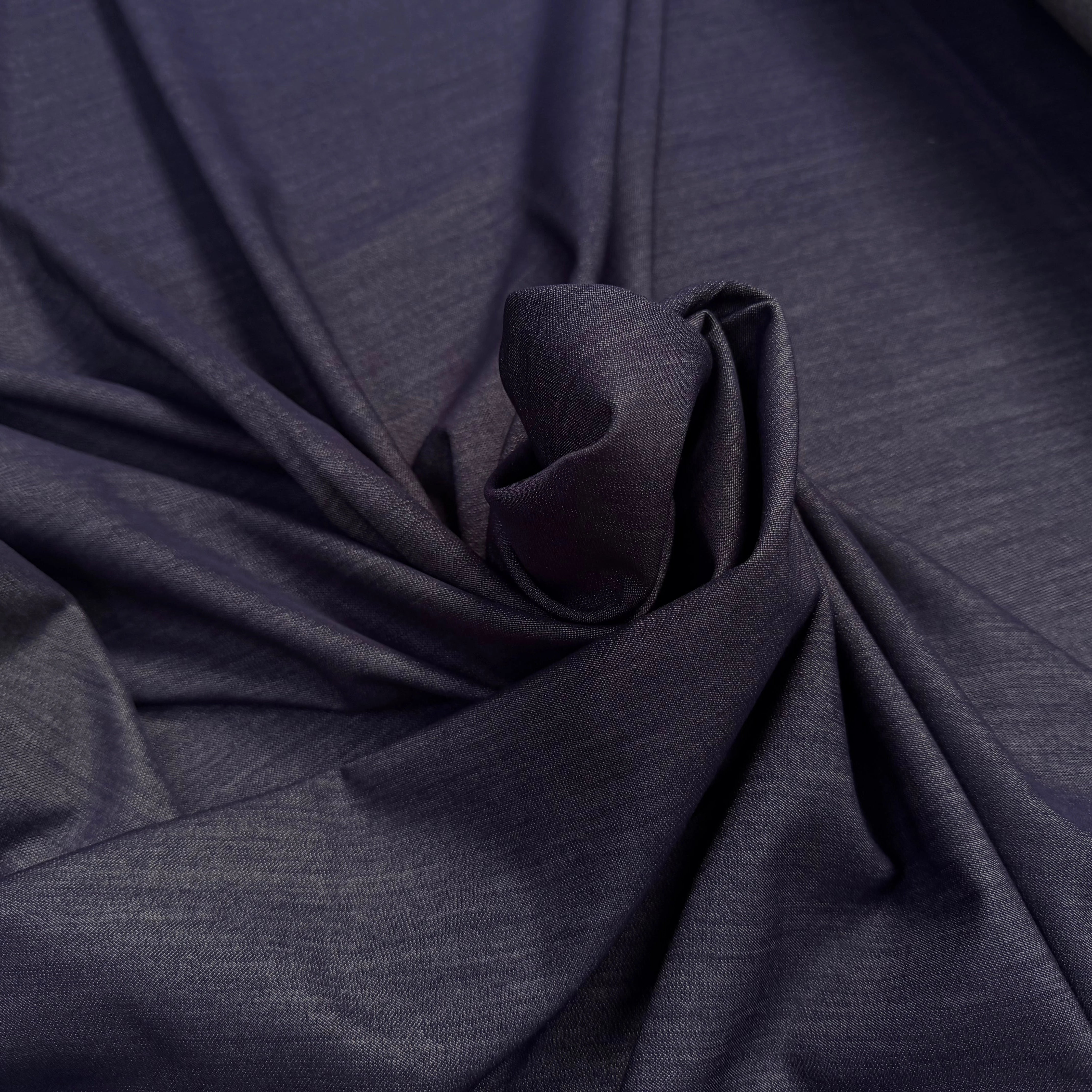 DENIM STRETCH POLYVISCOSE NAVY - My Little Coupon