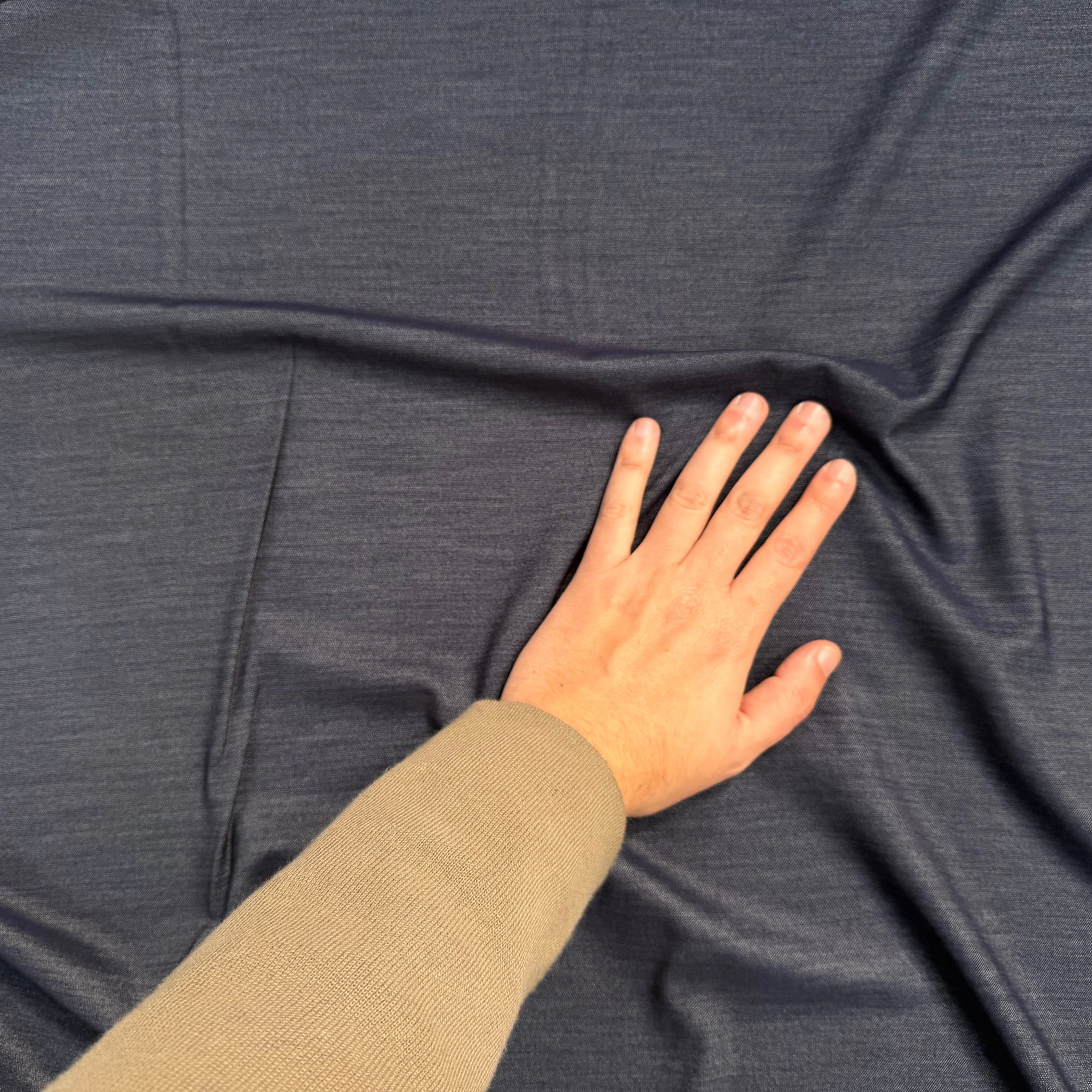 DENIM STRETCH POLYVISCOSE NAVY - My Little Coupon