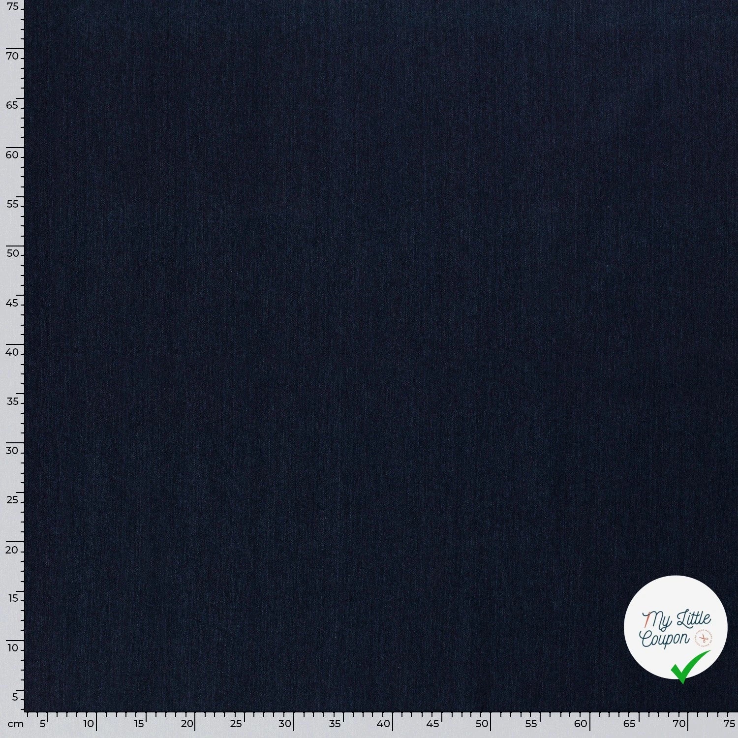 DENIM STRETCH PRÉ-LAVÉ BLEU MARINE 70% COTON - My Little Coupon
