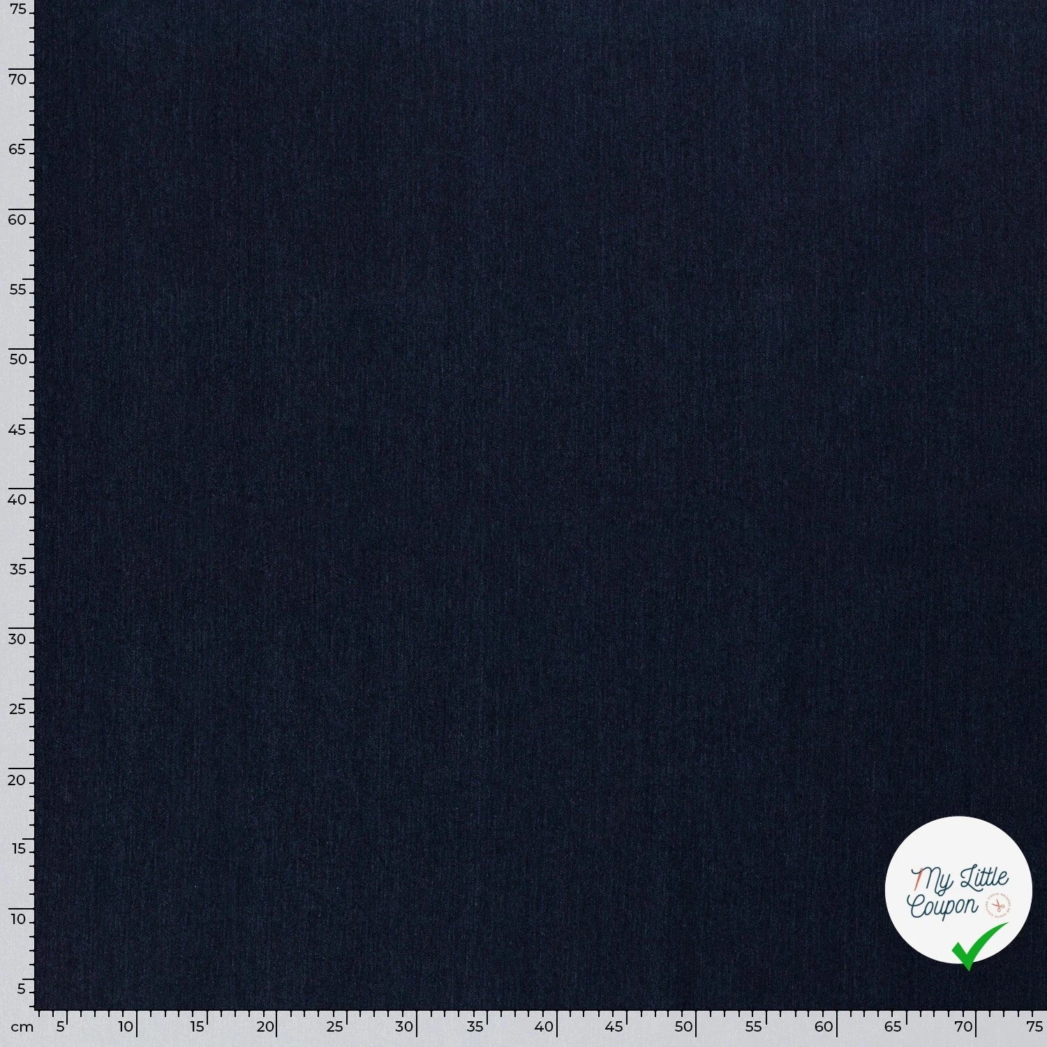DENIM STRETCH PRÉ-LAVÉ BLEU MARINE 70% COTON - My Little Coupon