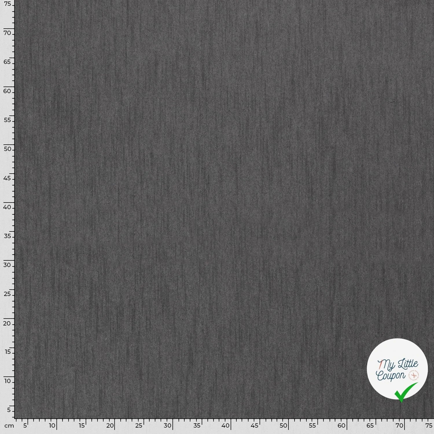 DENIM STRETCH SLUB GRIS FONCÉ 65% COTON - My Little Coupon