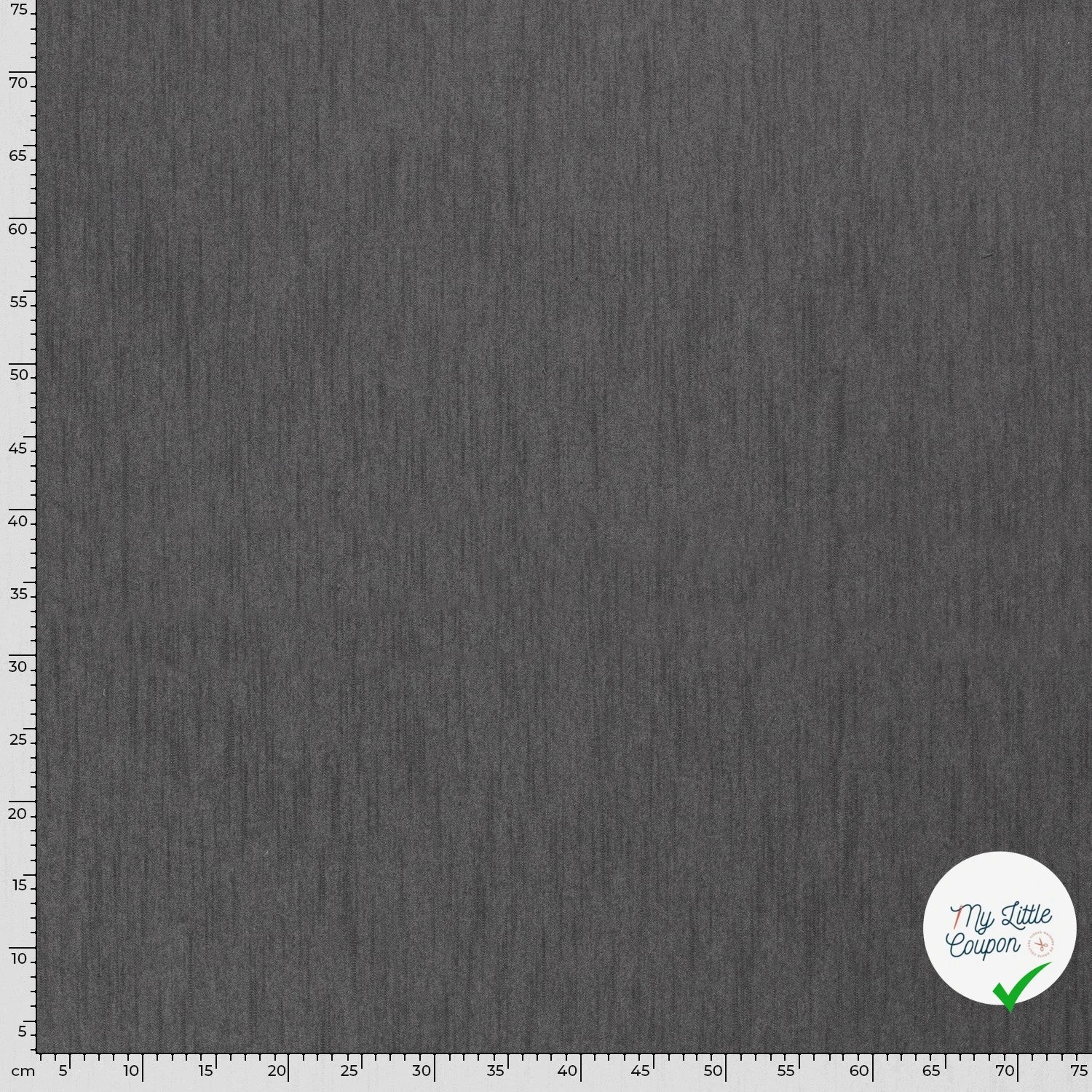 DENIM STRETCH SLUB GRIS FONCÉ 65% COTON - My Little Coupon