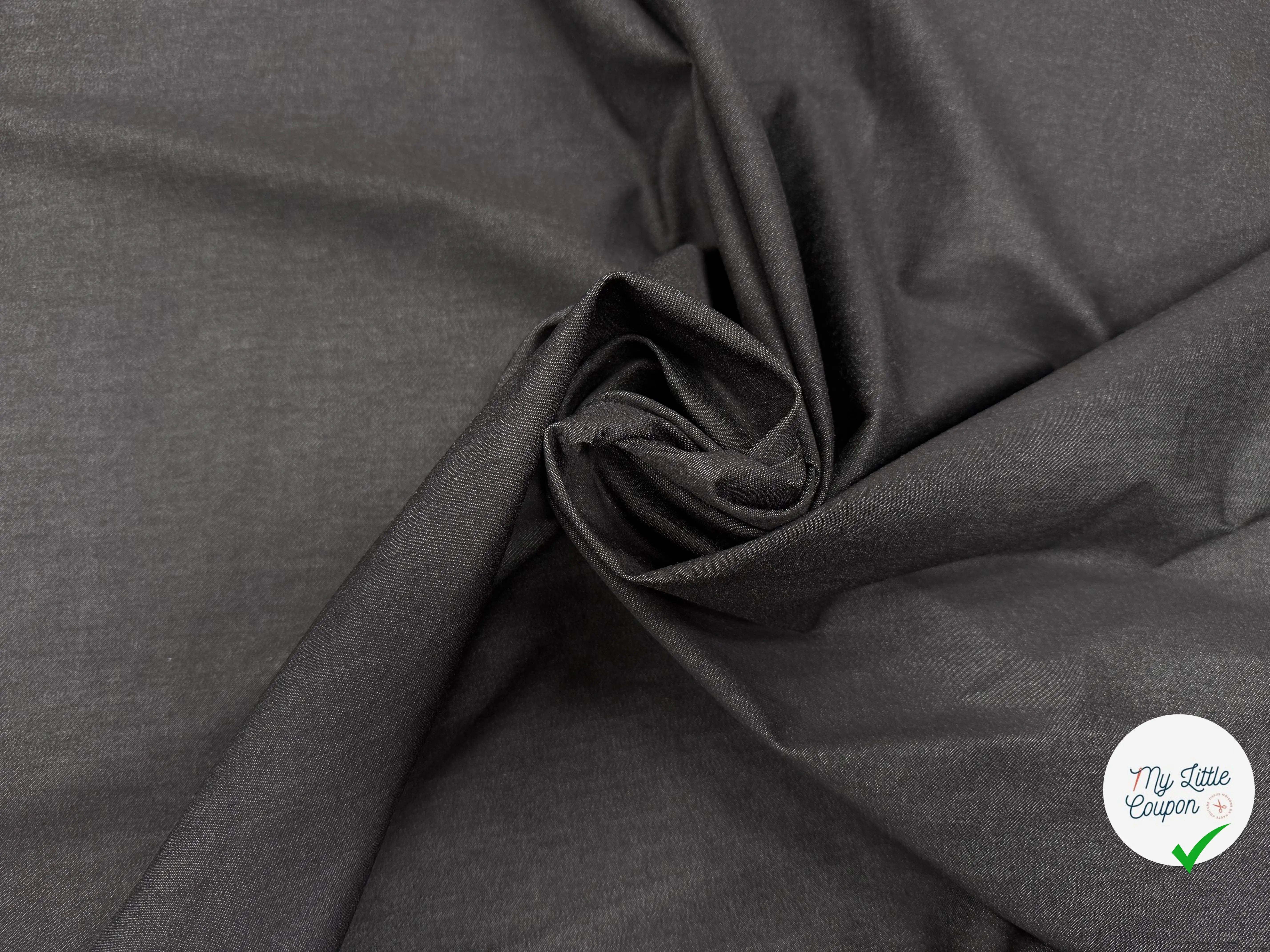 DENIM UNI NOIR ULTRA STRETCH - My Little Coupon