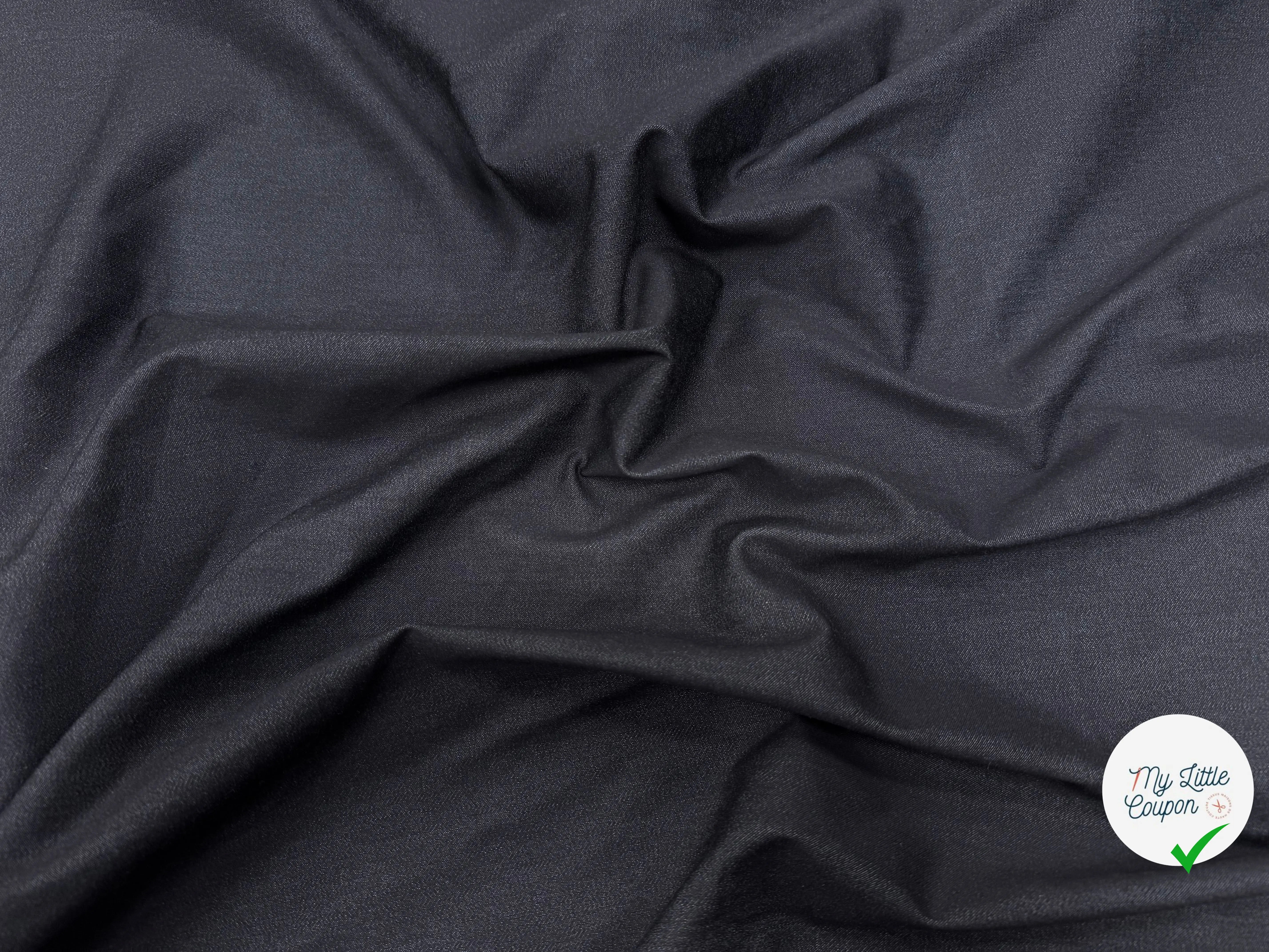 DENIM UNI NOIR ULTRA STRETCH - My Little Coupon