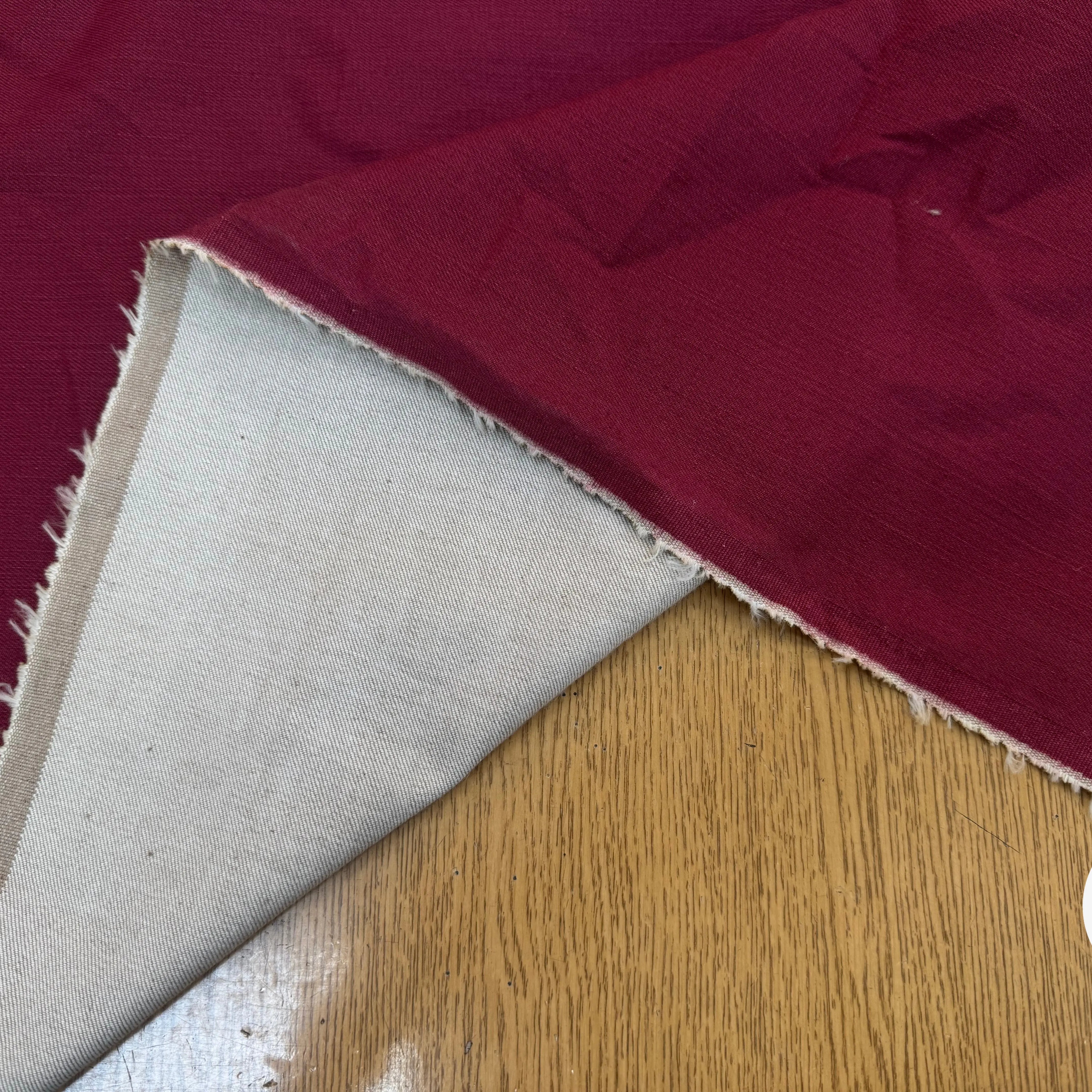 DENIM UNI ROSE FONCÉ COTON STRETCH - My Little Coupon