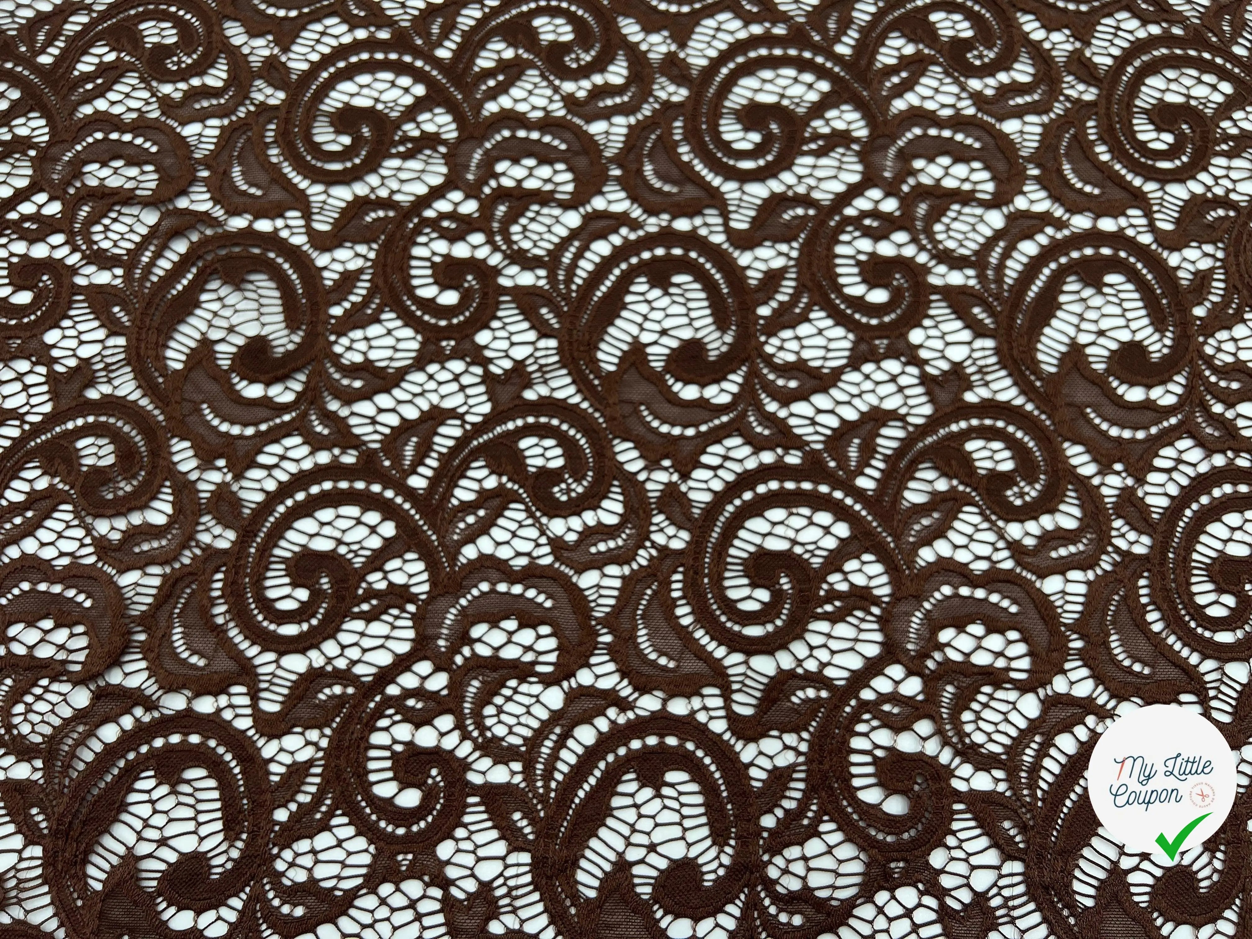 DENTELLE BAROQUE MOKA - My Little Coupon - tissu - coudre