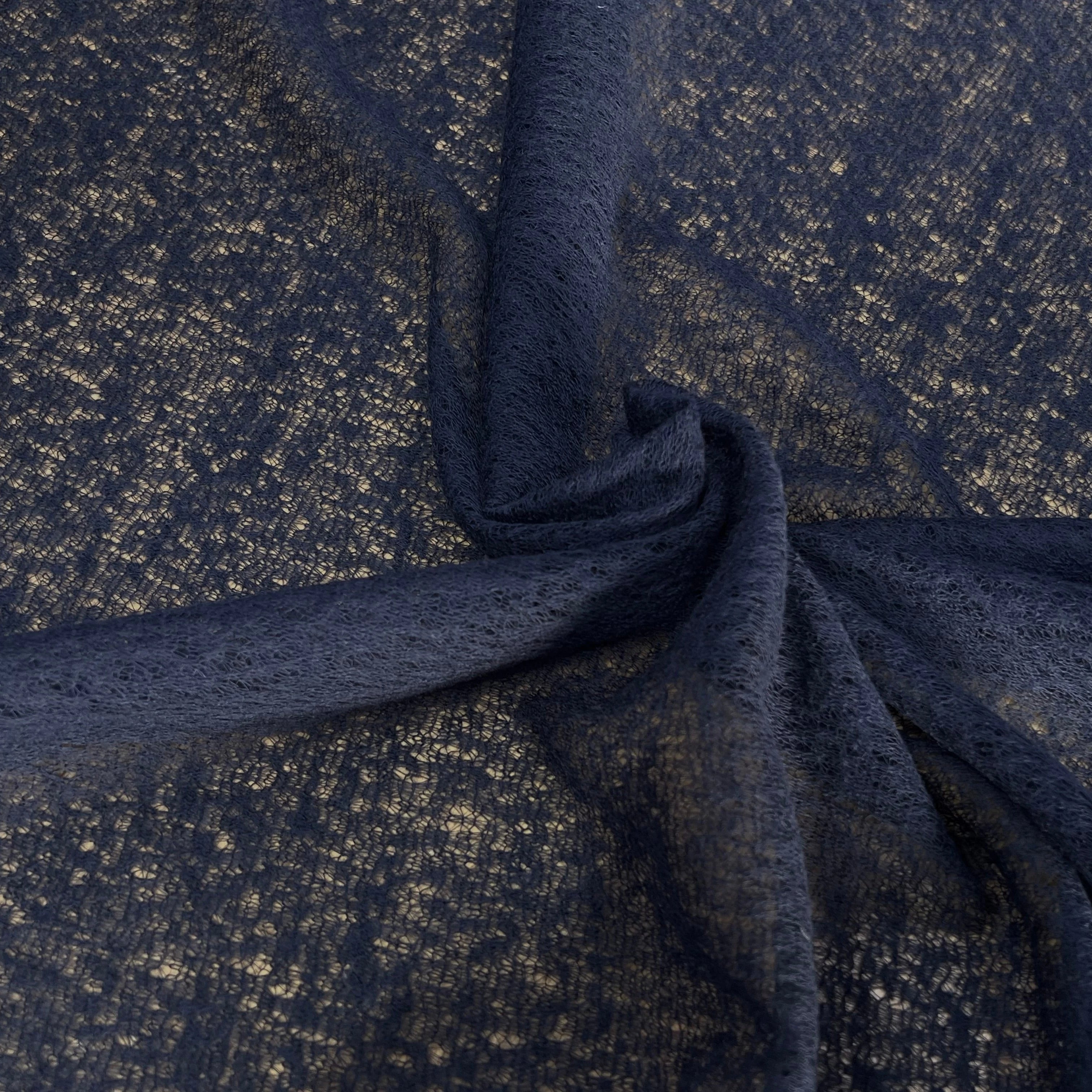 DENTELLE CHARMILLE LAINE MERINOS BLEU MARINE - My Little Coupon