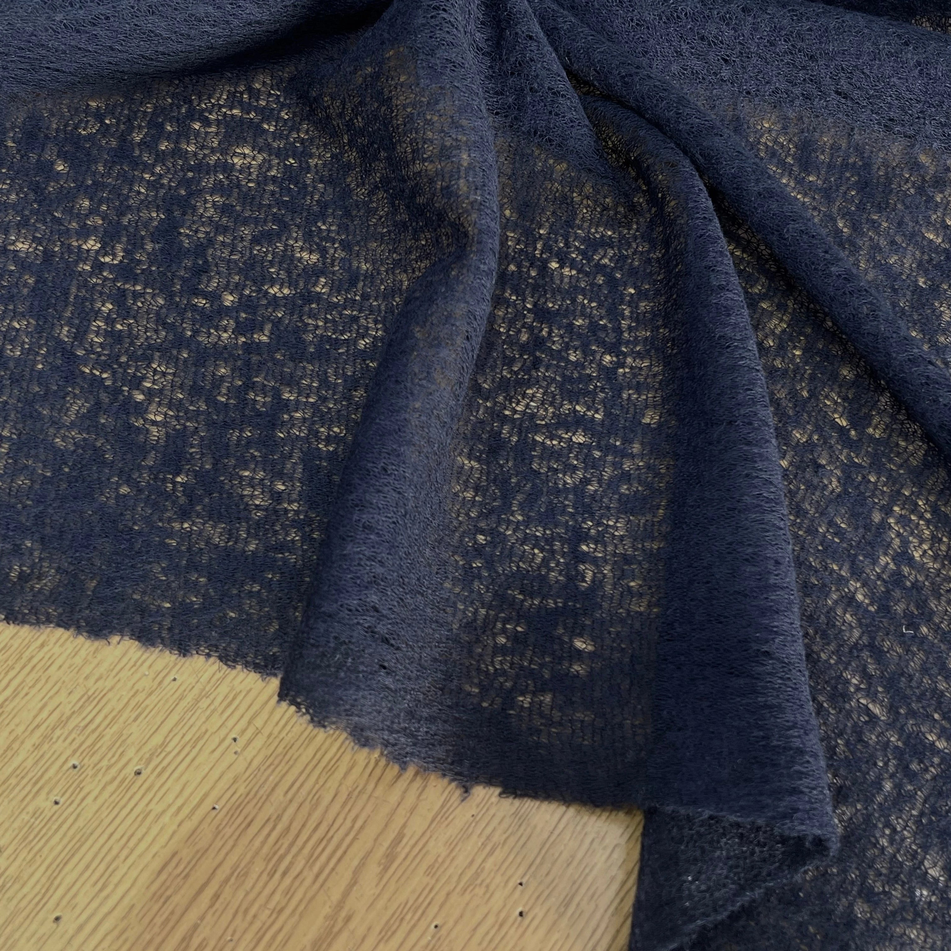 DENTELLE CHARMILLE LAINE MERINOS BLEU MARINE - My Little Coupon