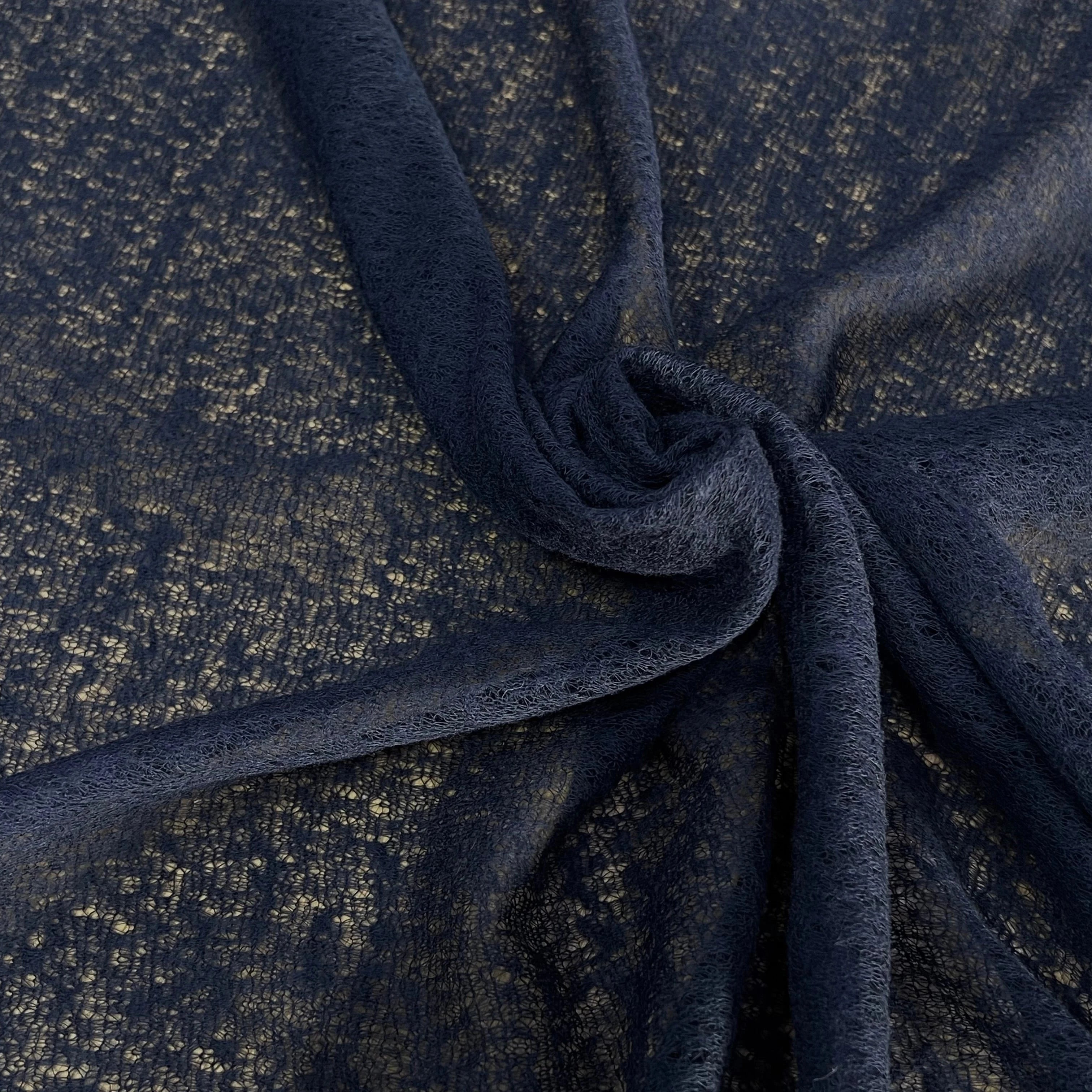 DENTELLE CHARMILLE LAINE MERINOS BLEU MARINE - My Little Coupon