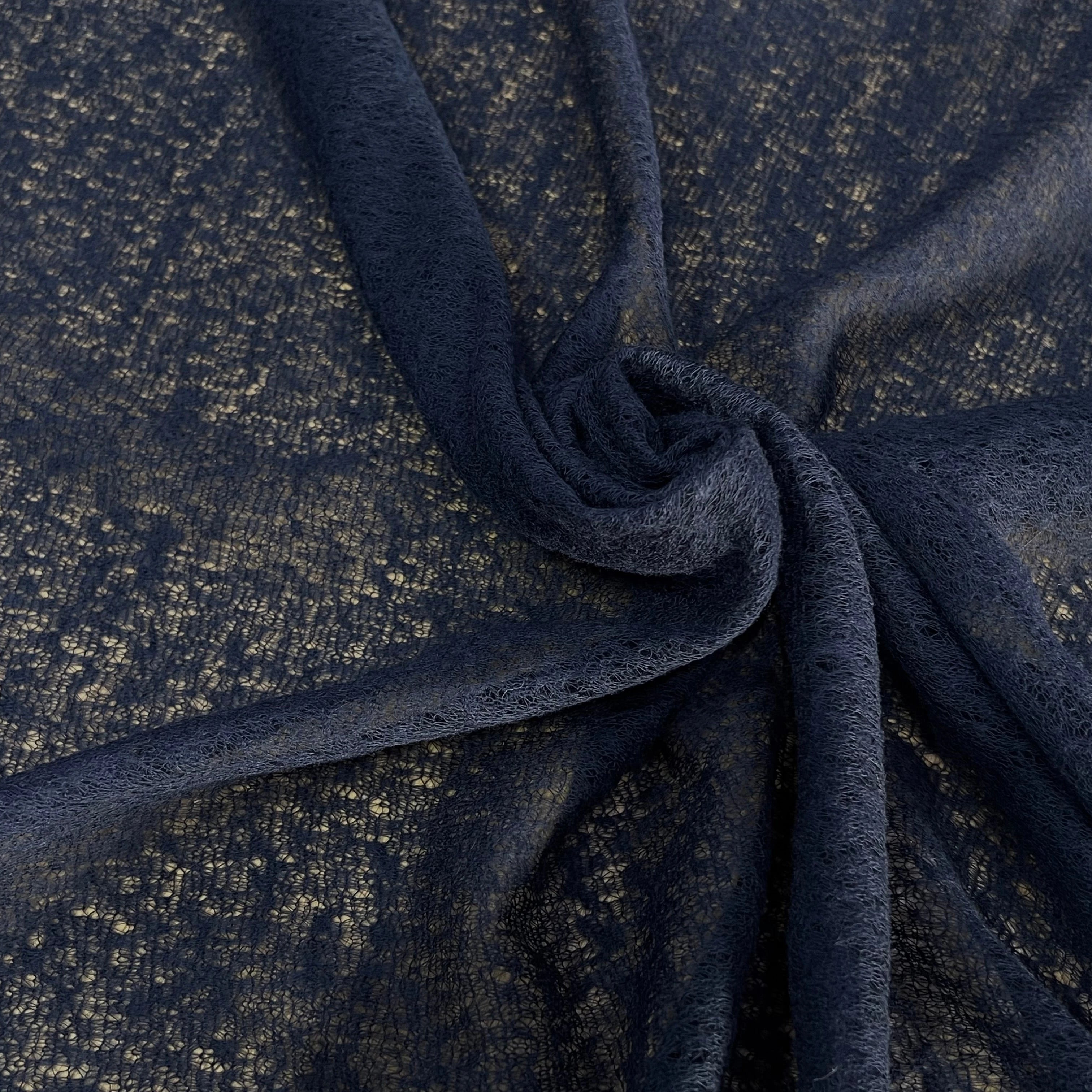 DENTELLE CHARMILLE LAINE MERINOS BLEU MARINE - My Little Coupon