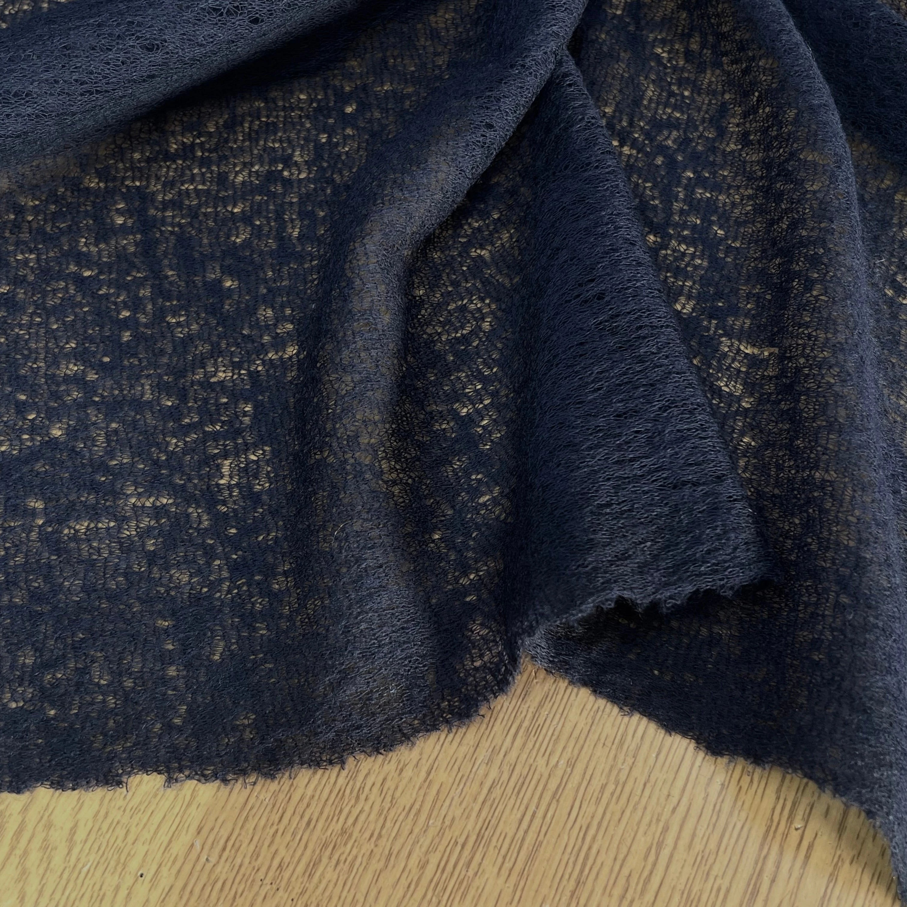 DENTELLE CHARMILLE LAINE MERINOS BLEU MARINE - My Little Coupon