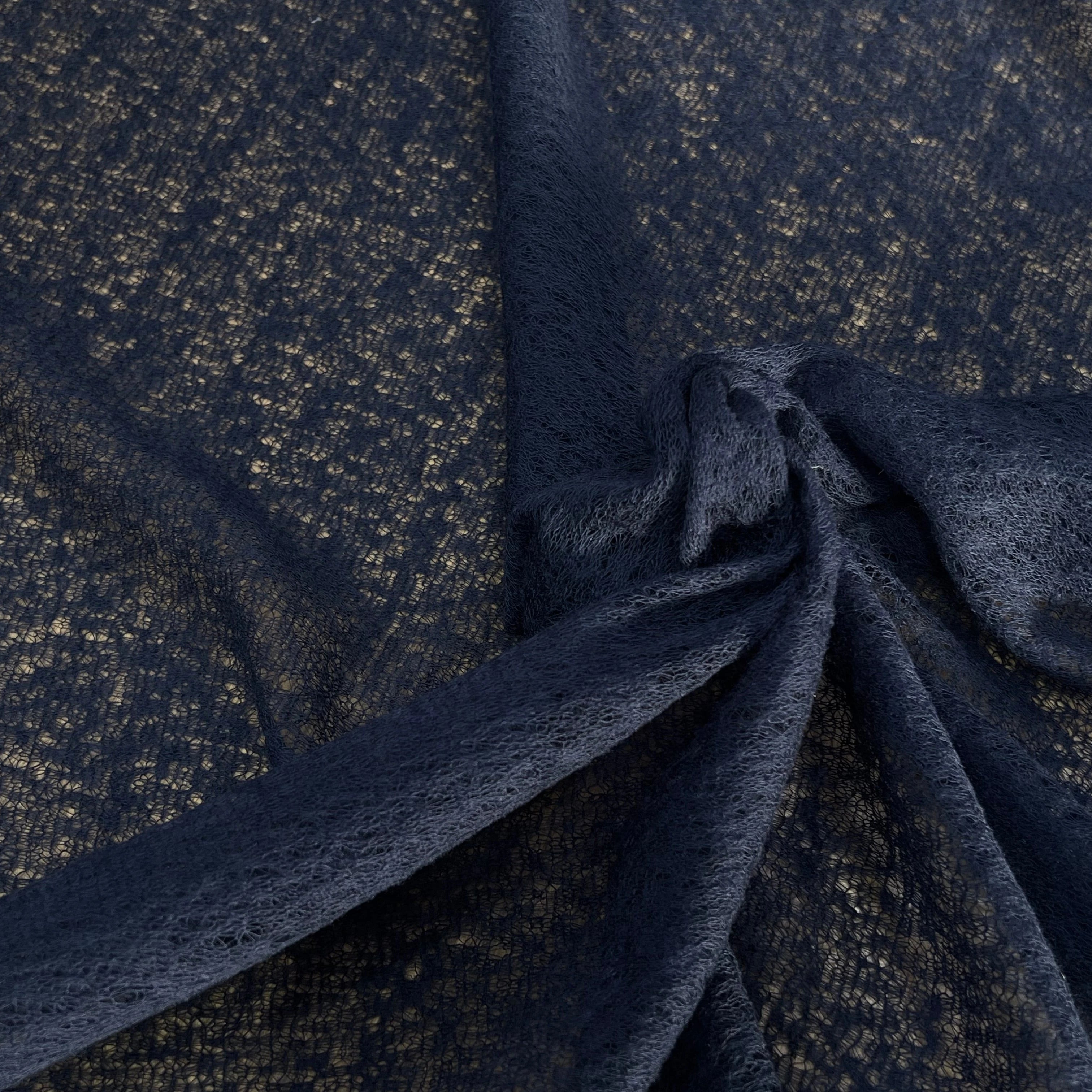 DENTELLE CHARMILLE LAINE MERINOS BLEU MARINE - My Little Coupon