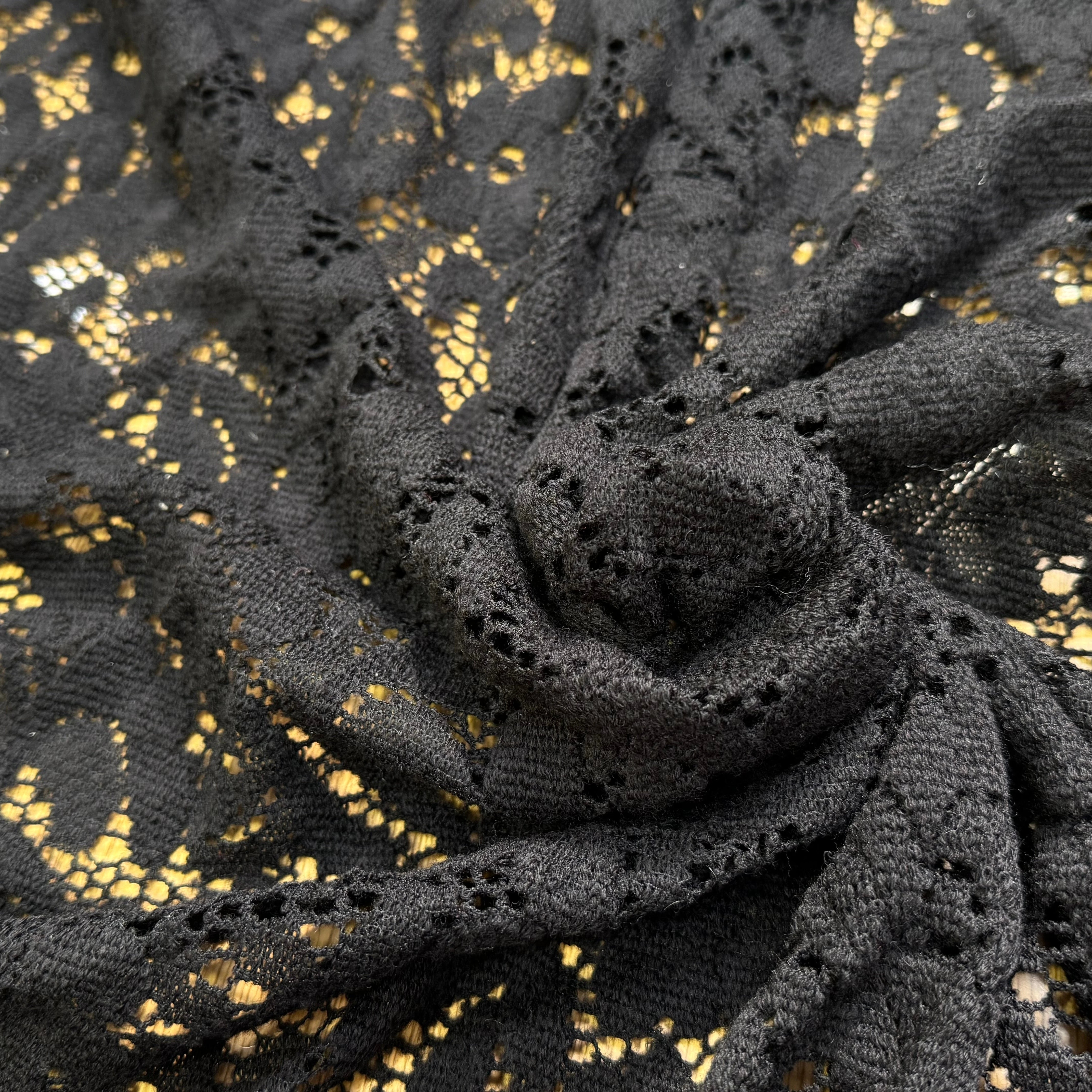 DENTELLE CHARMILLE LAINE STRETCH NOIR ULTRA BELLE - My Little Coupon