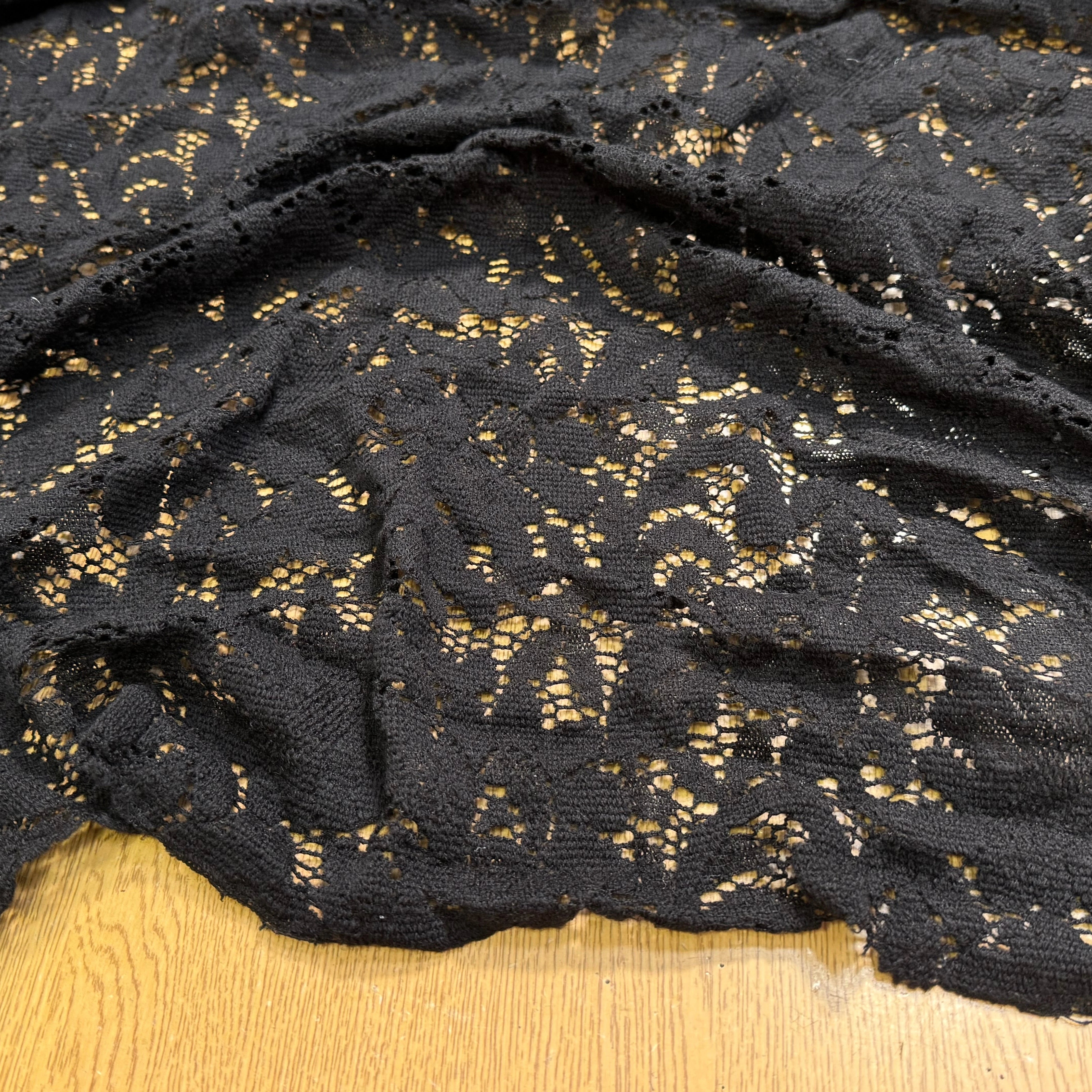 DENTELLE CHARMILLE LAINE STRETCH NOIR ULTRA BELLE - My Little Coupon