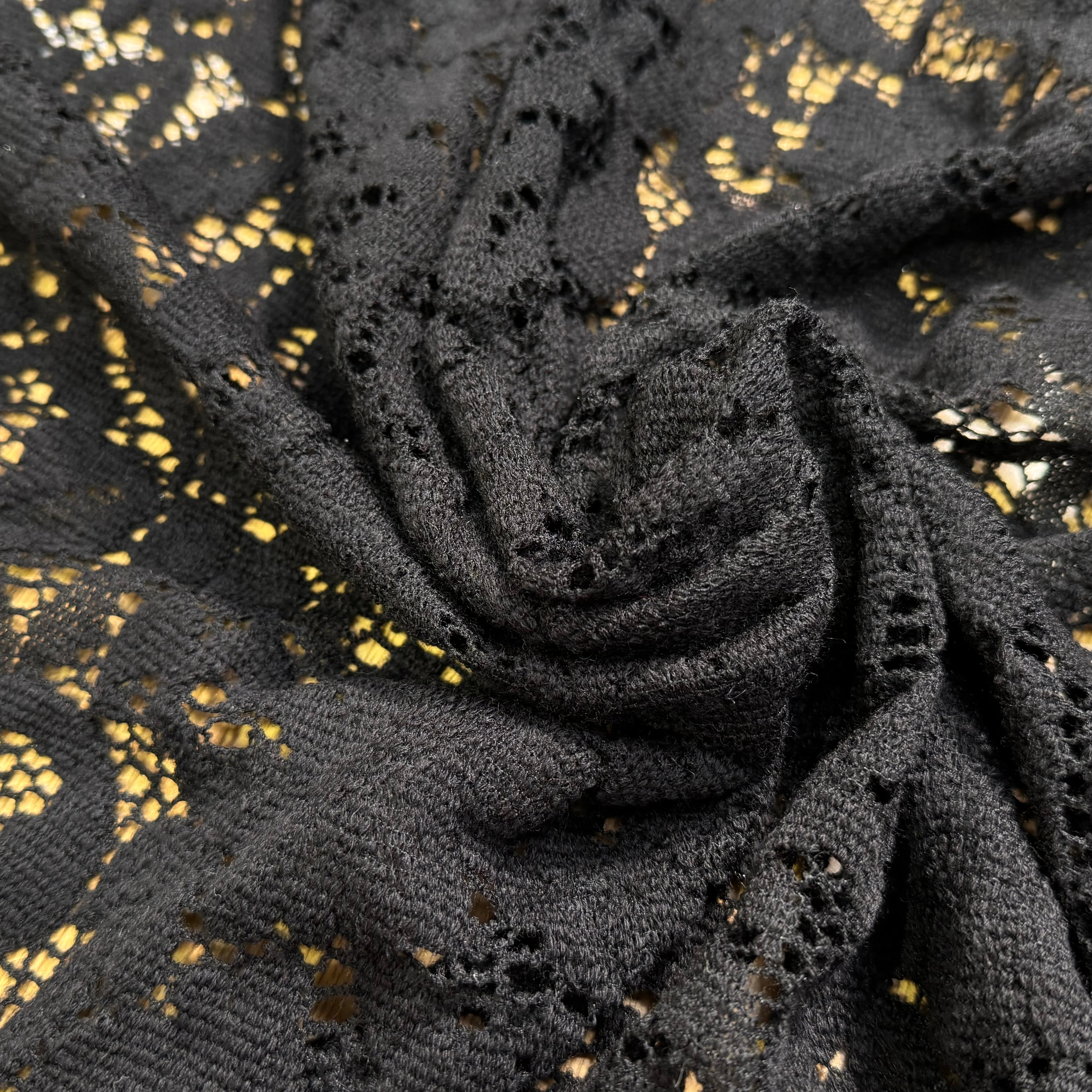 DENTELLE CHARMILLE LAINE STRETCH NOIR ULTRA BELLE - My Little Coupon