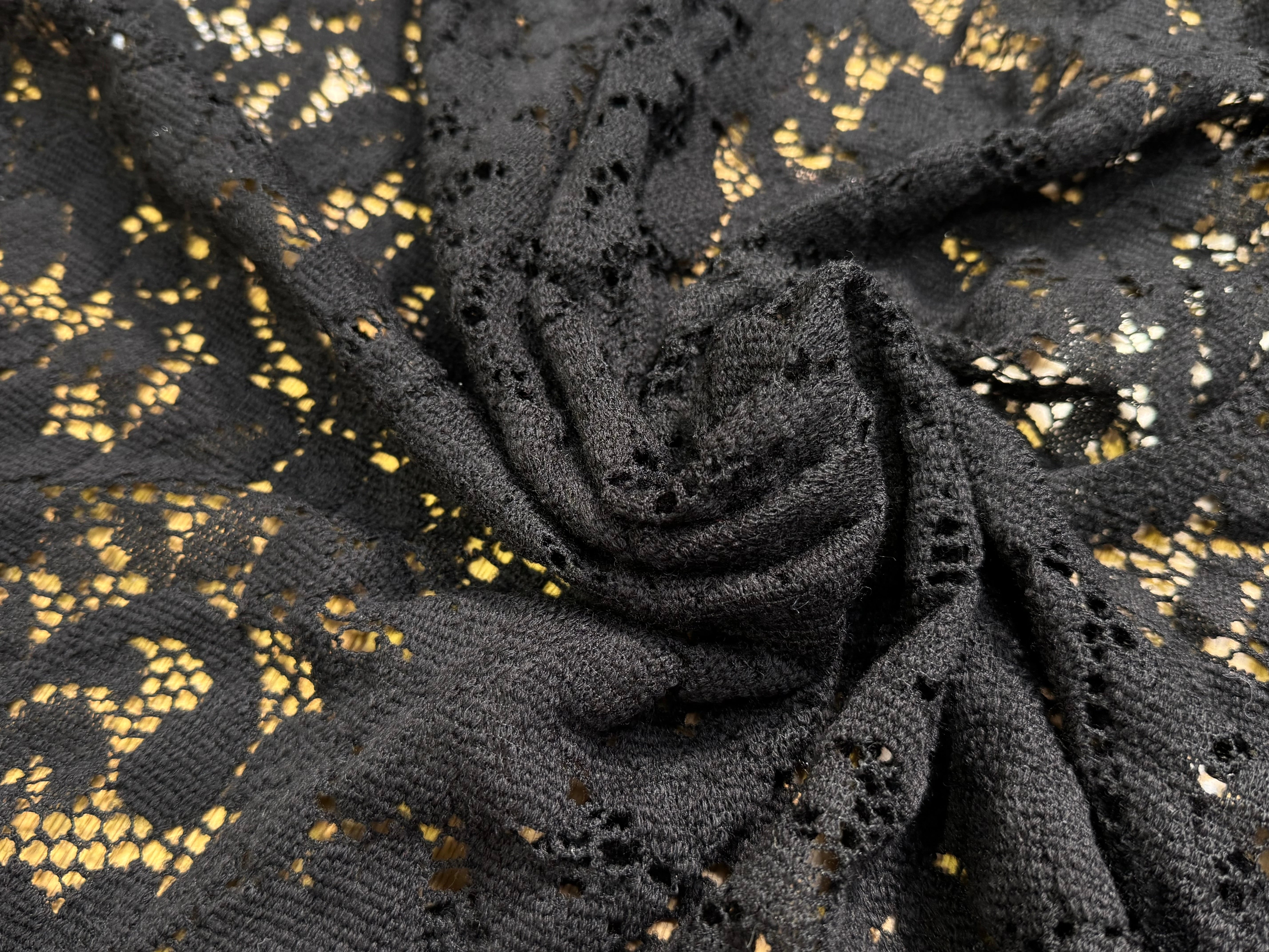 DENTELLE CHARMILLE LAINE STRETCH NOIR ULTRA BELLE - My Little Coupon