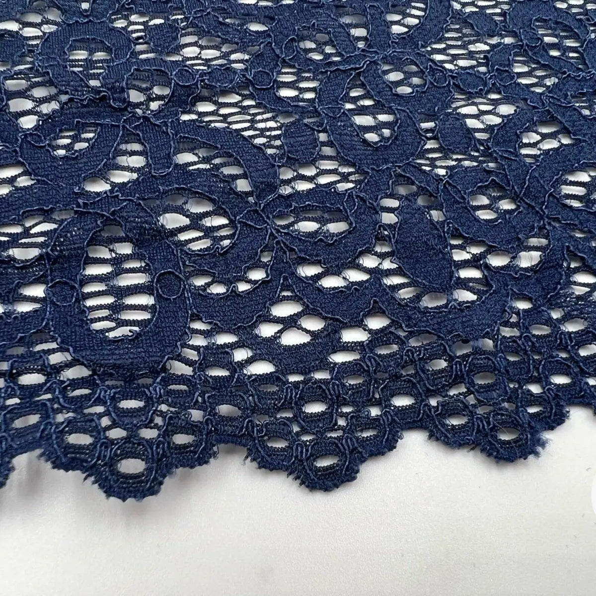 DENTELLE ÉLASTIQUE GRANDE LARGEUR BLEU MARINE - My Little Coupon - tissu - coudre