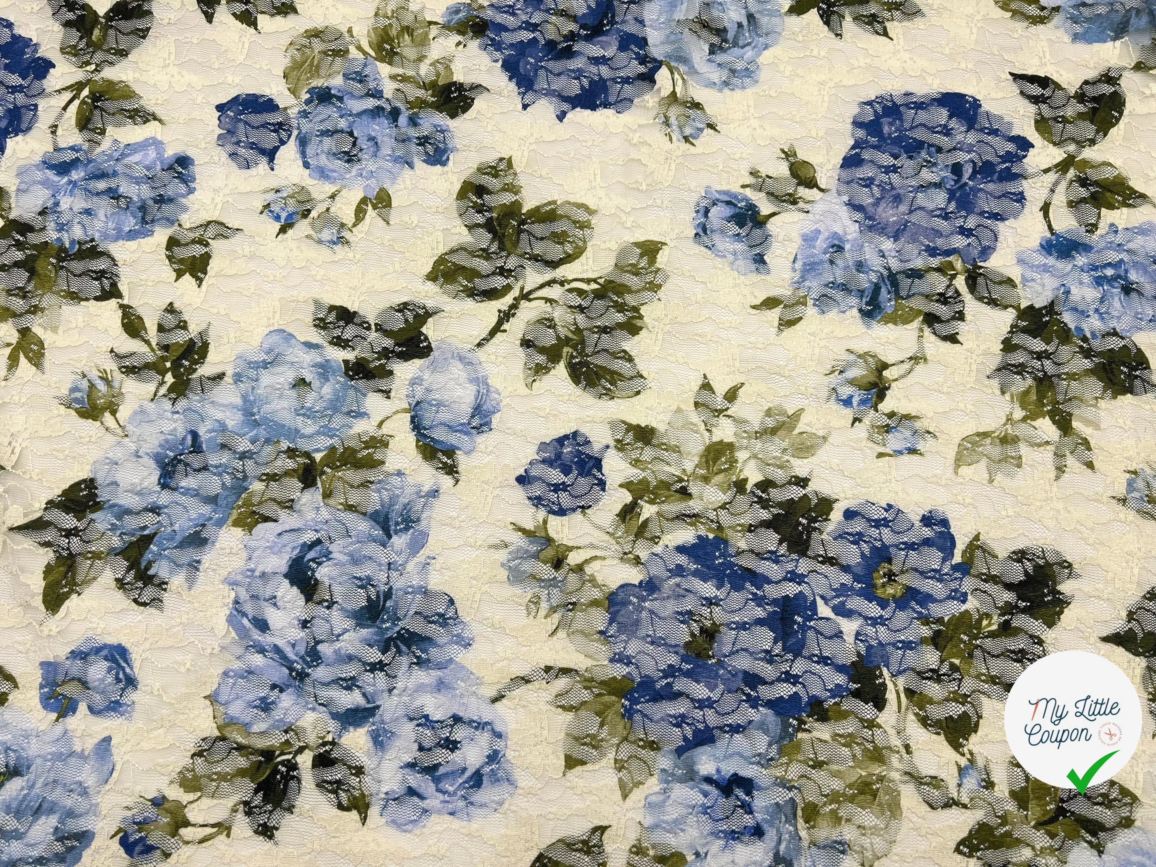 DENTELLE IMPRIMÉE FLORA ROMANTICA - My Little Coupon - tissu - coudre
