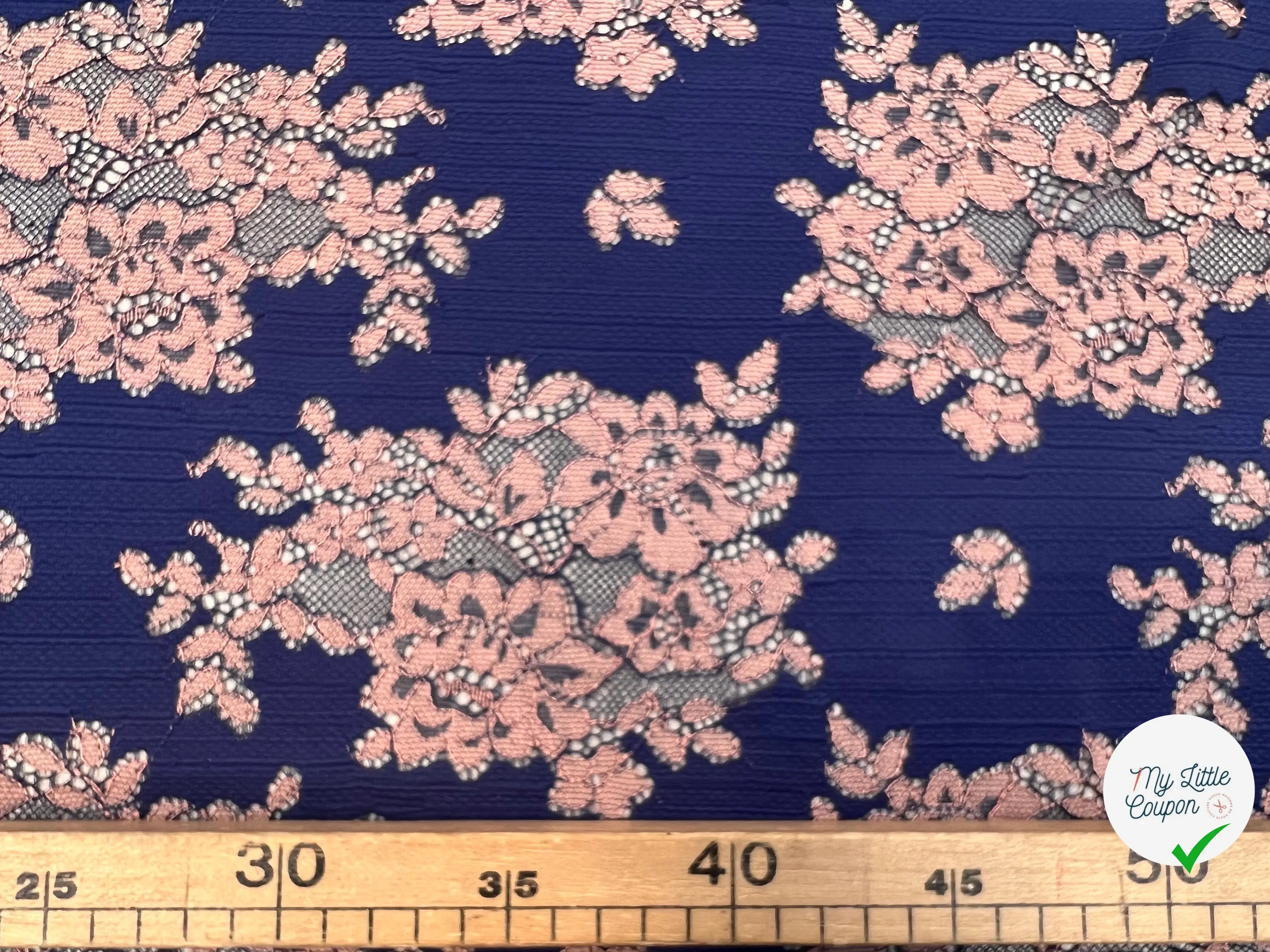 DENTELLE LACE NAVY AND CREAM MSO