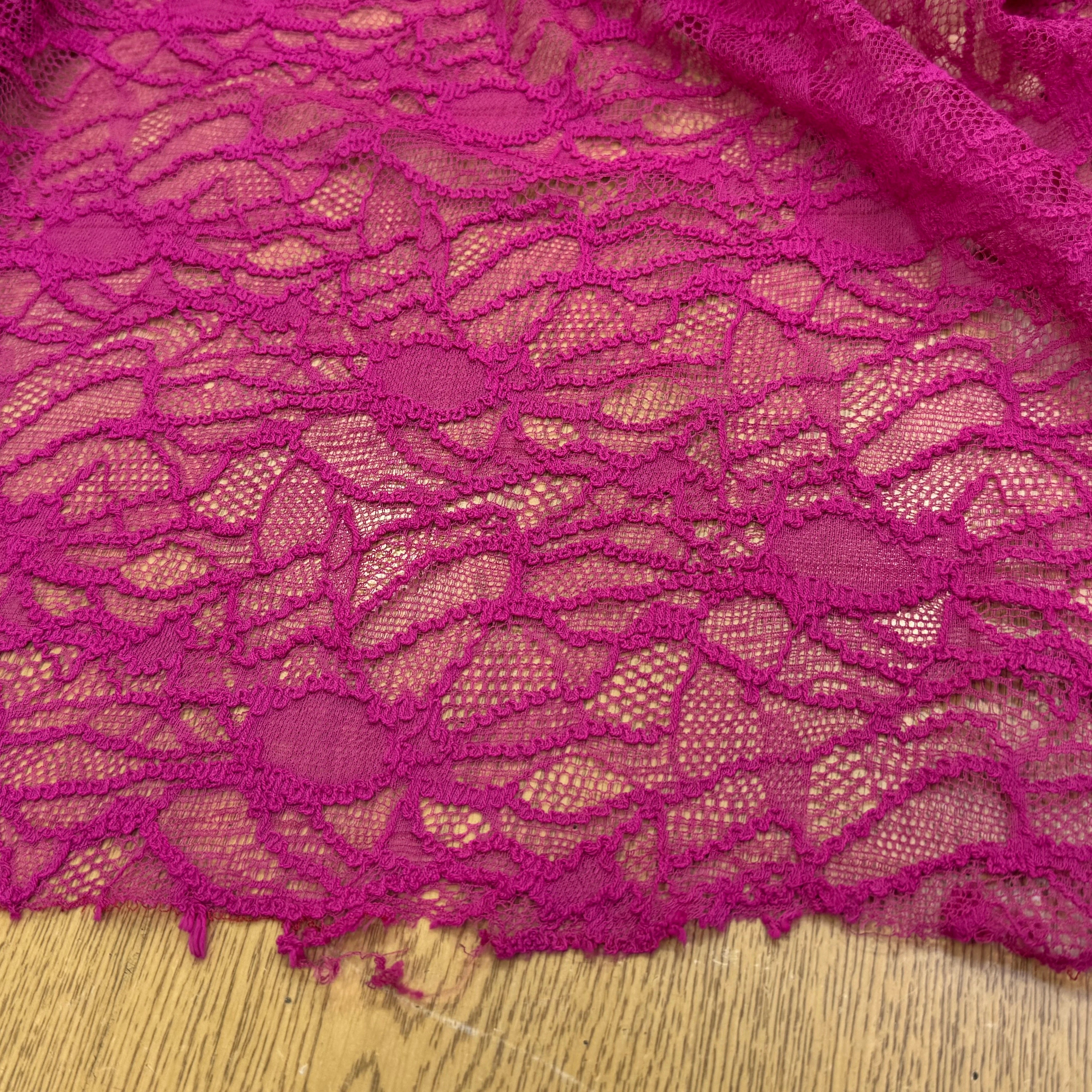 DENTELLE POLYCOTON STRETCH ROSE - My Little Coupon